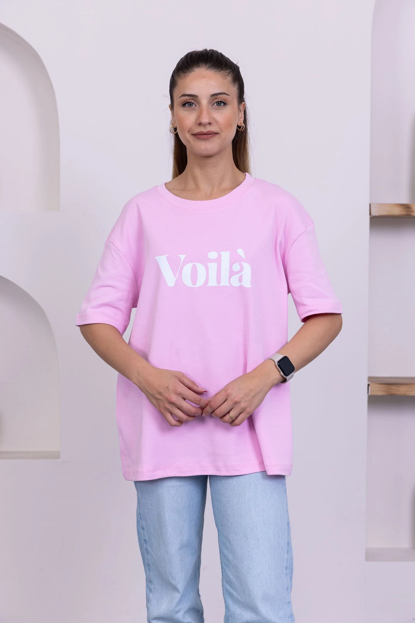 basic oversizepembe tshirt 