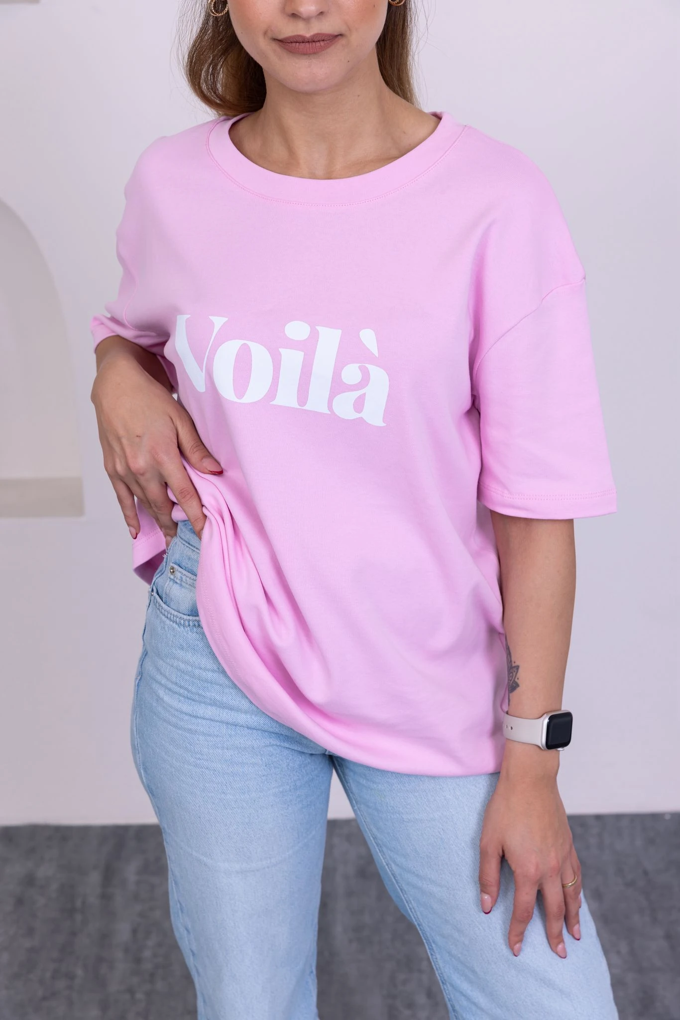 basic oversizepembe tshirt 