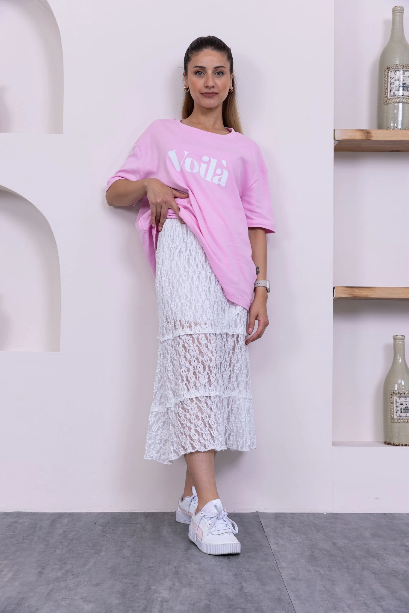 basic oversizepembe tshirt 