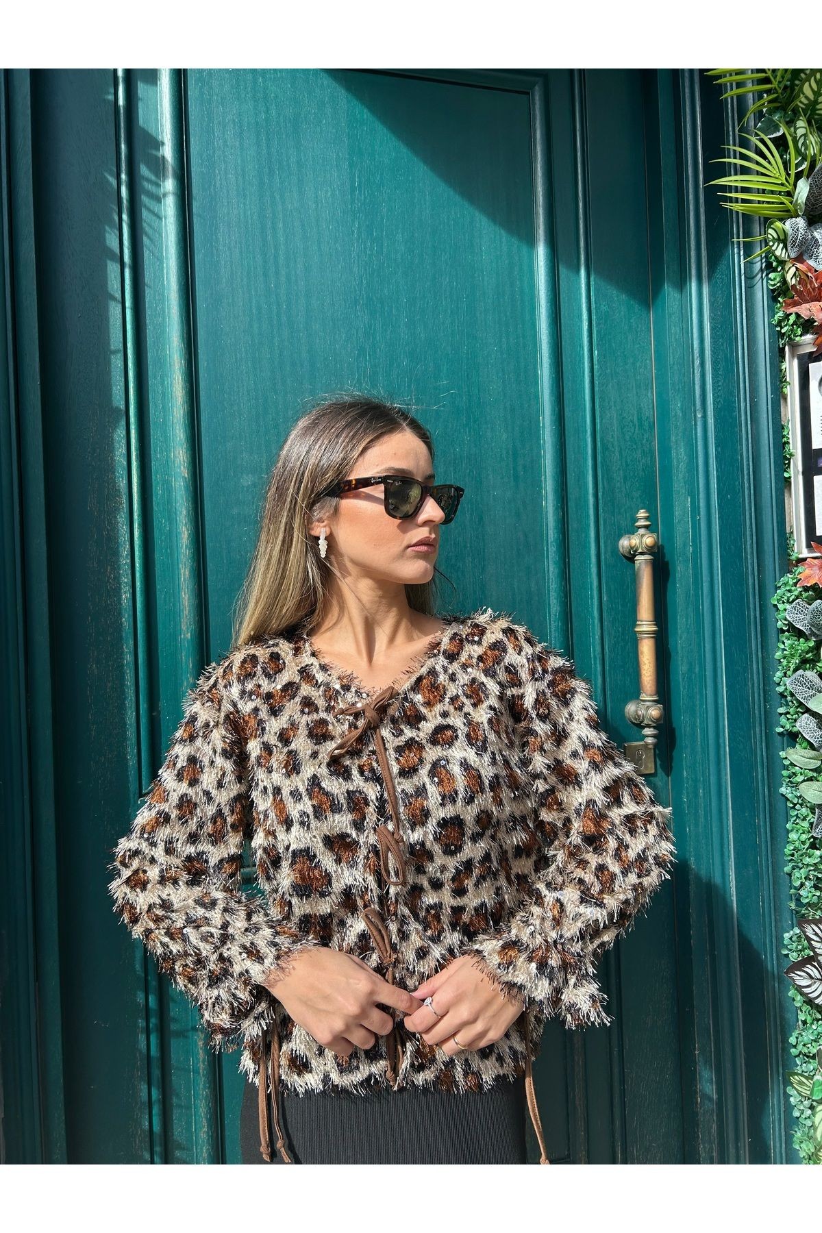 Leopar Desenli Pinterest Model hırka