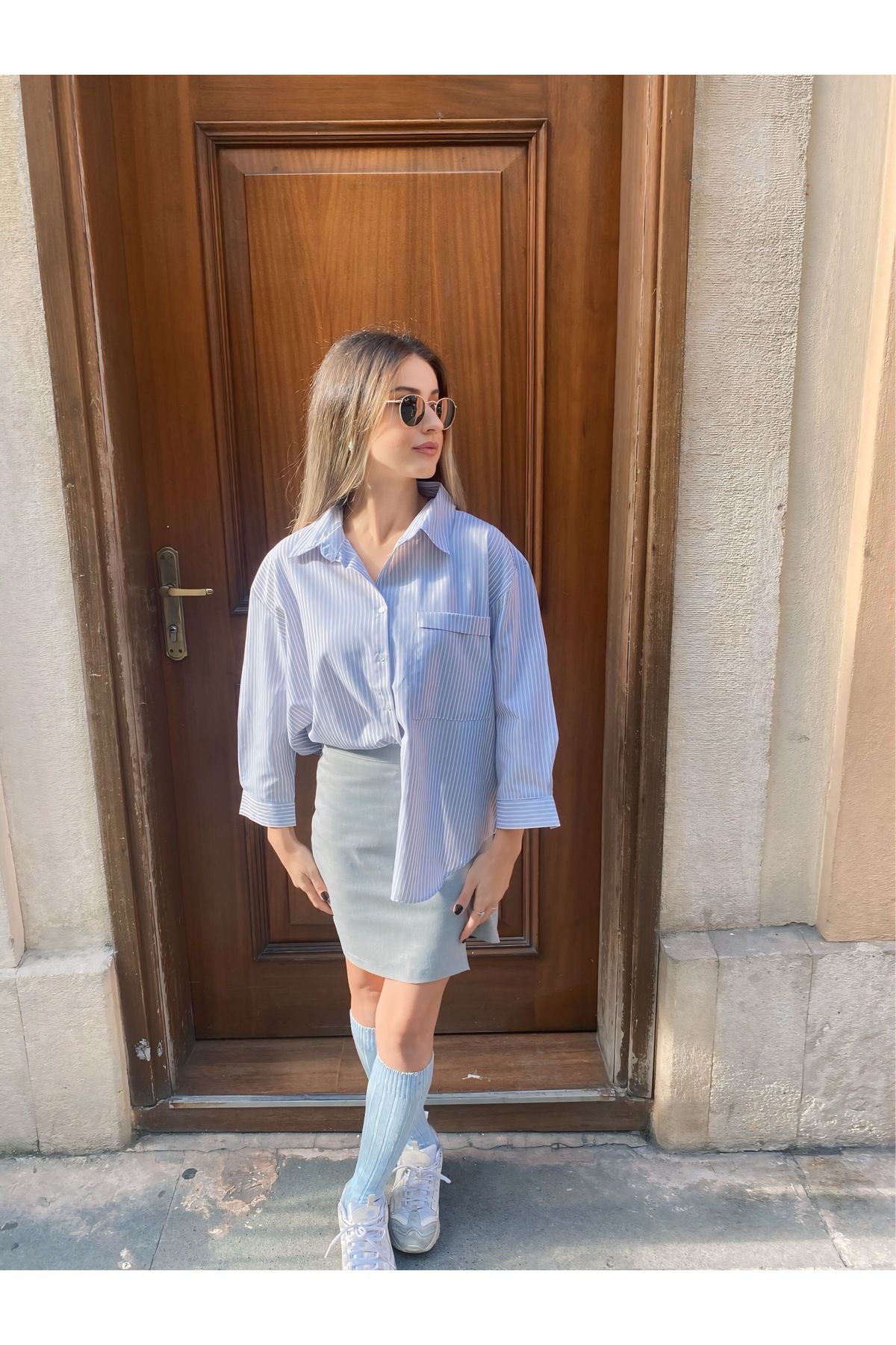 Mavi Çizgili gömlek