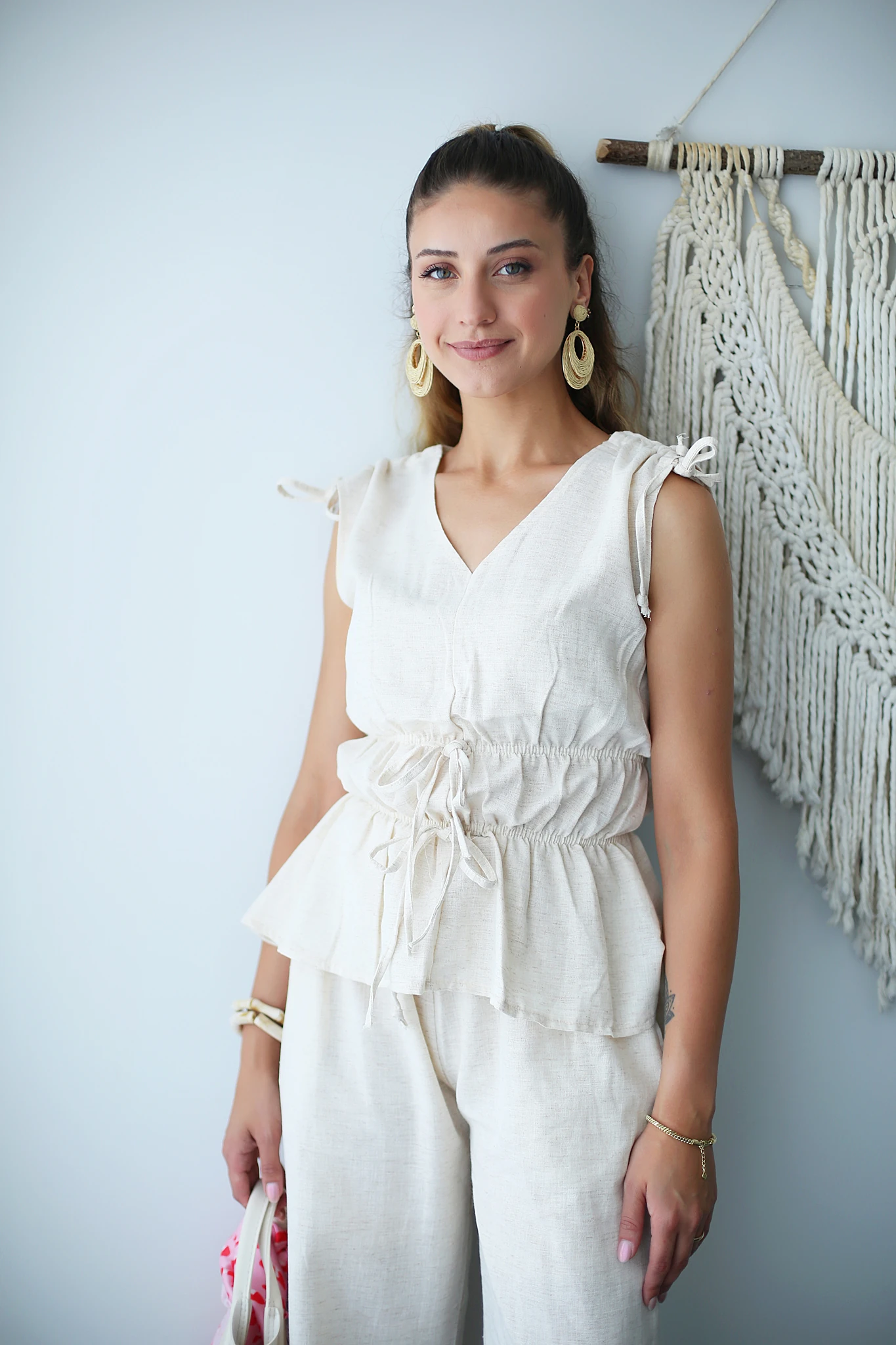 Bluz-Pantolon keten Takım 