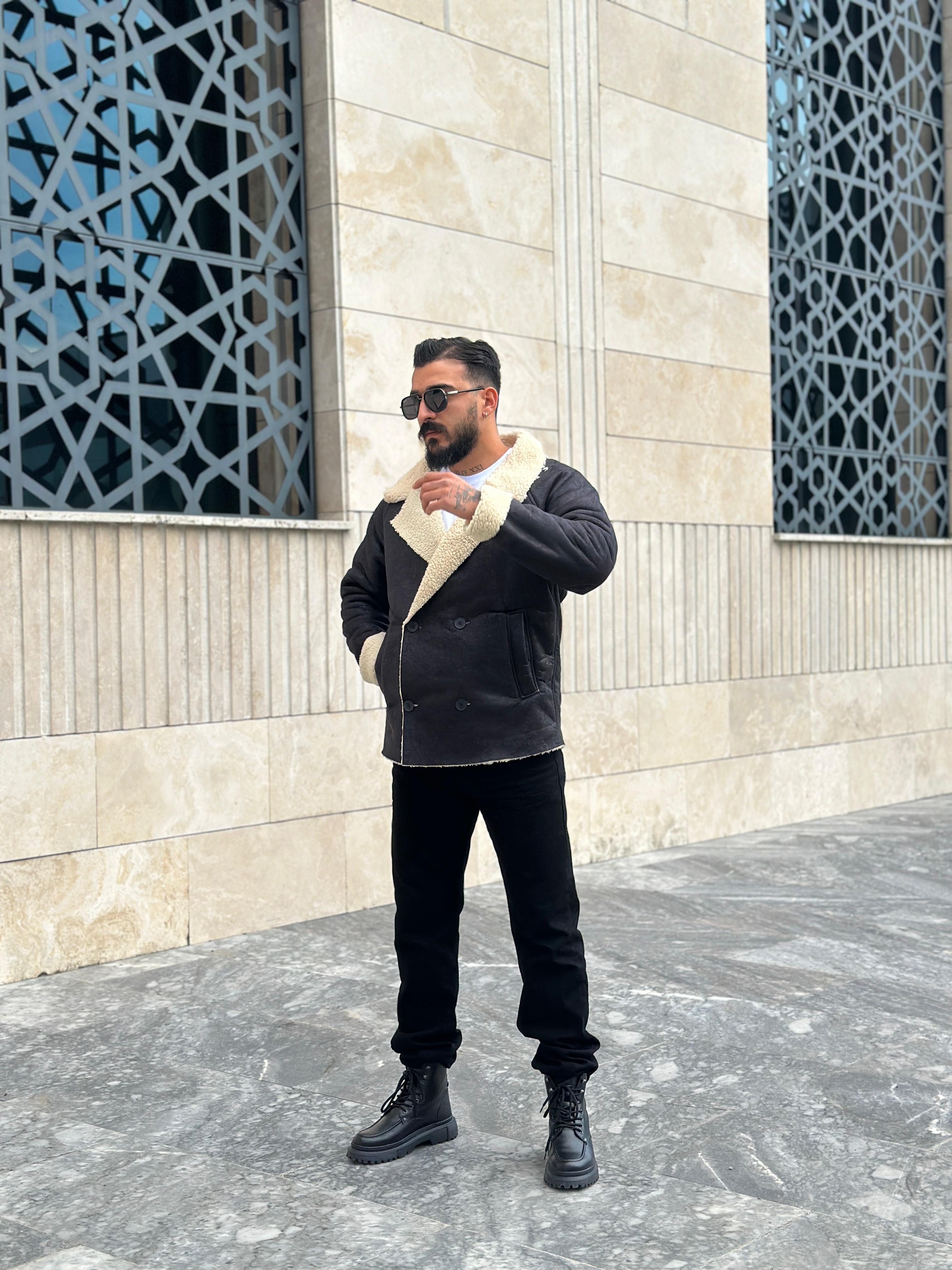 Nubuk Kürklü Trençkot