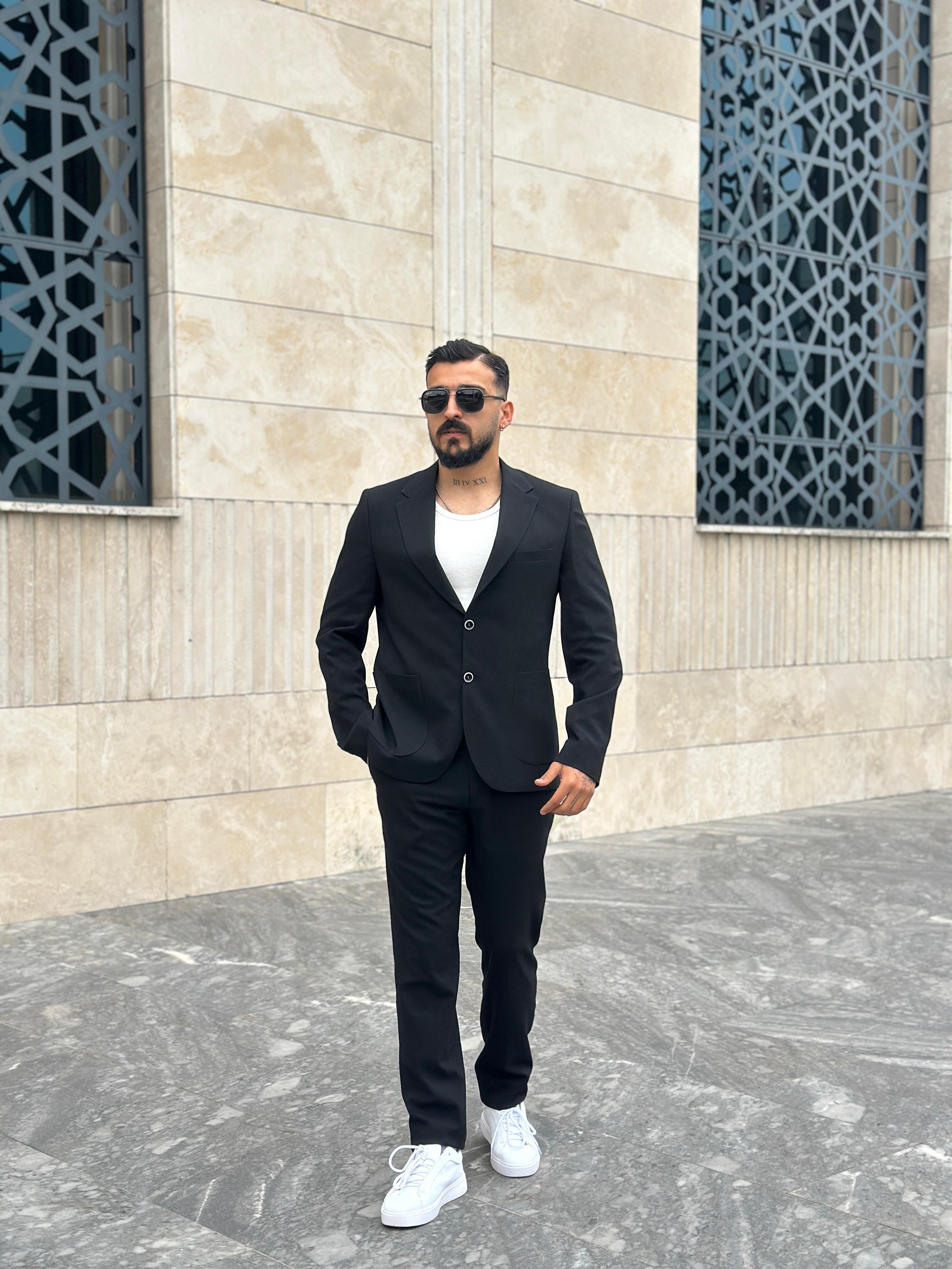 Gofre Kumaş Regular Kalıp Takım Elbise