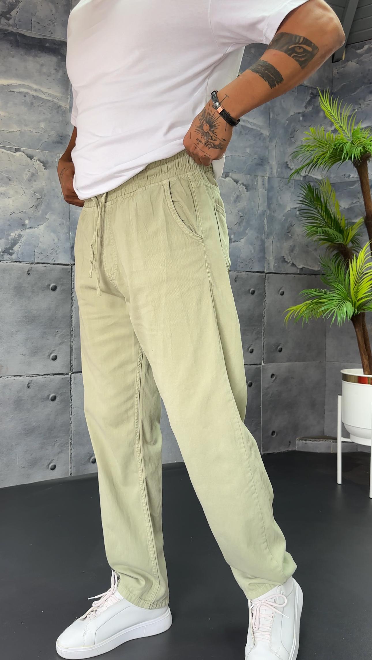 Gabardin Kumaş Baggy Pantolon