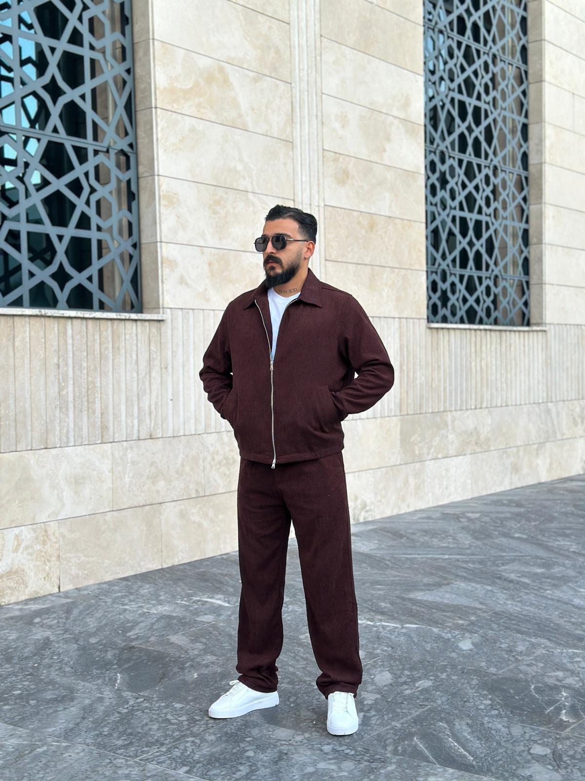 Regular Kalıp Kadife Ceket & Pantolon Takım