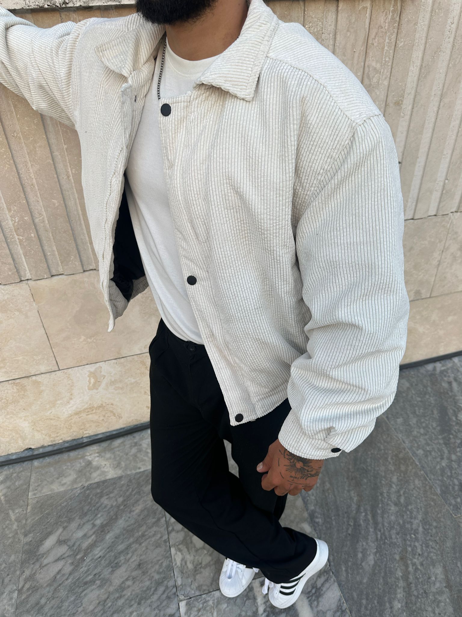 Oversize Kadife Mont