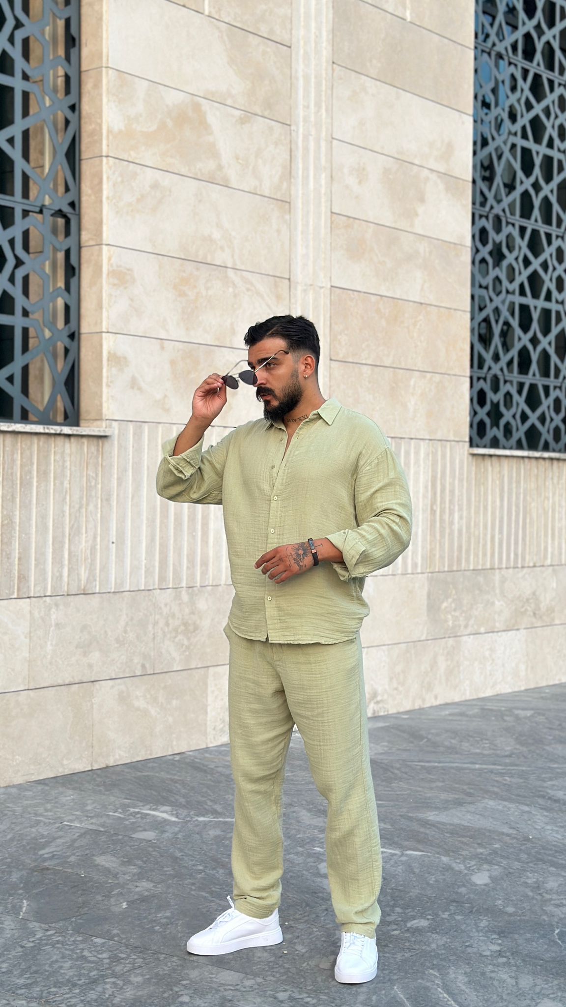 Oversize Müslin Kumaş Takım