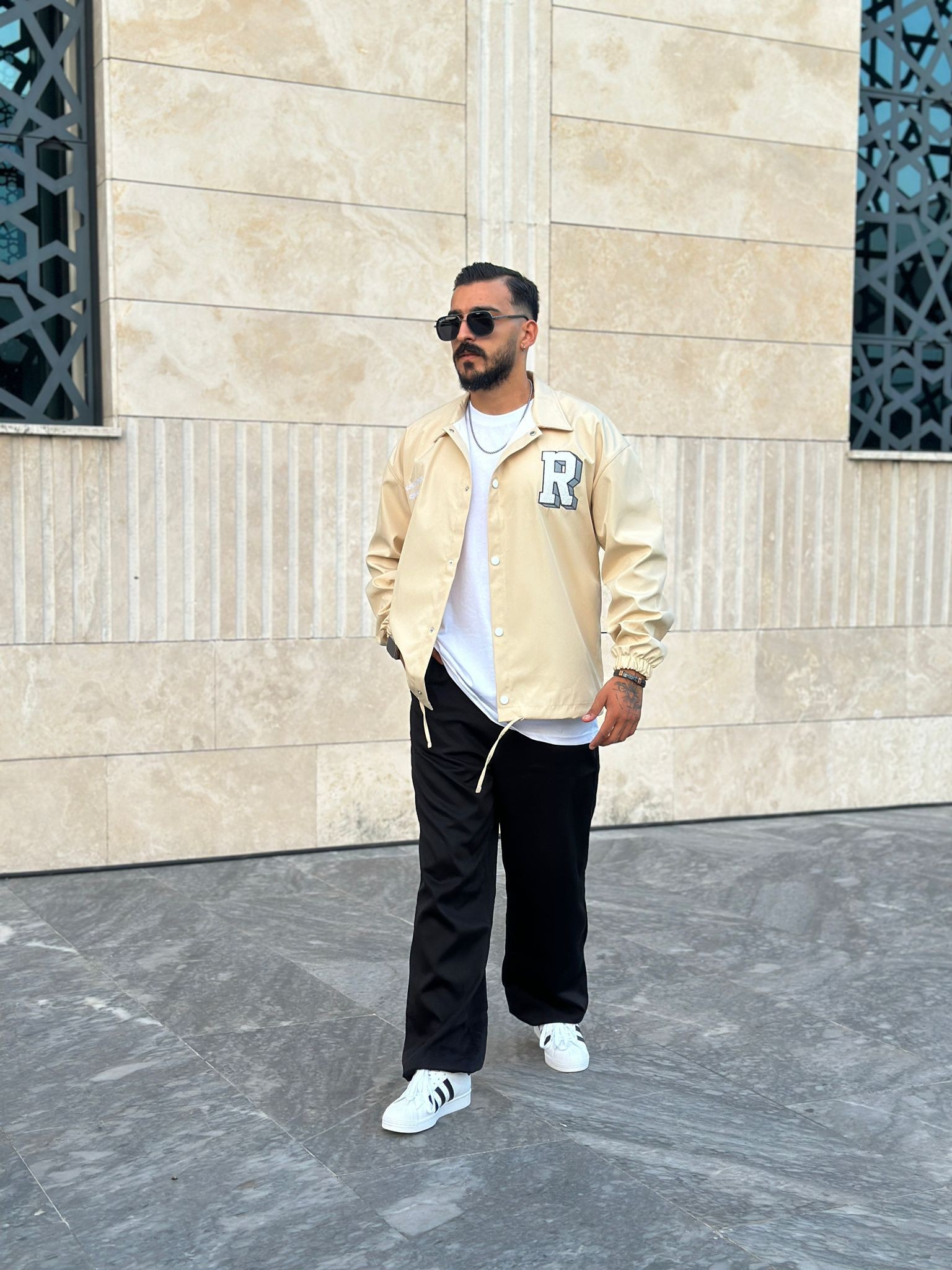 Nakışlı Mevsimlik Ceket - Krem