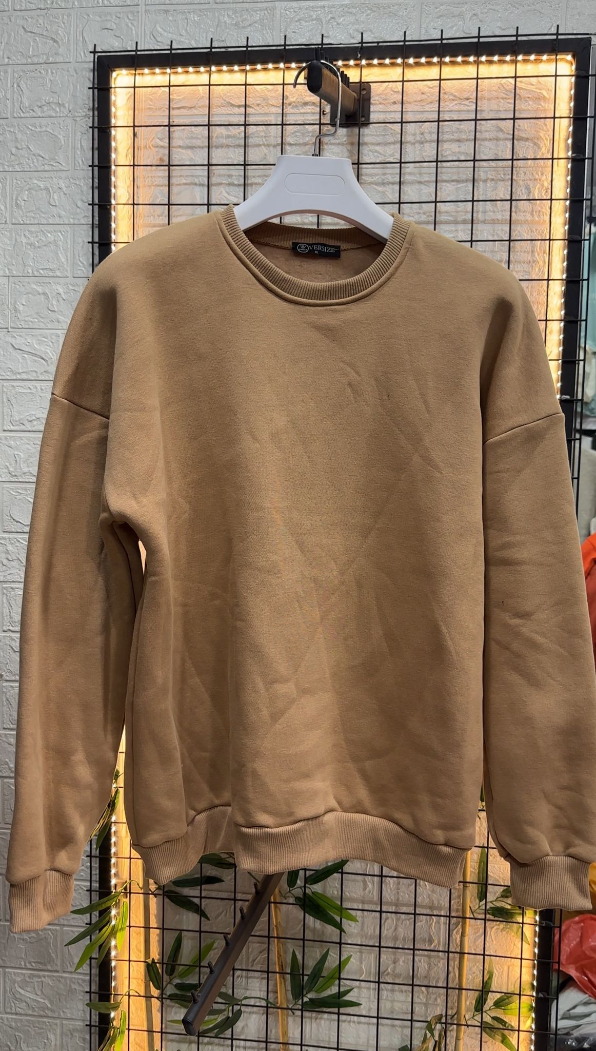 Üç İplik Şardonlu Sweatshirt - Kahve