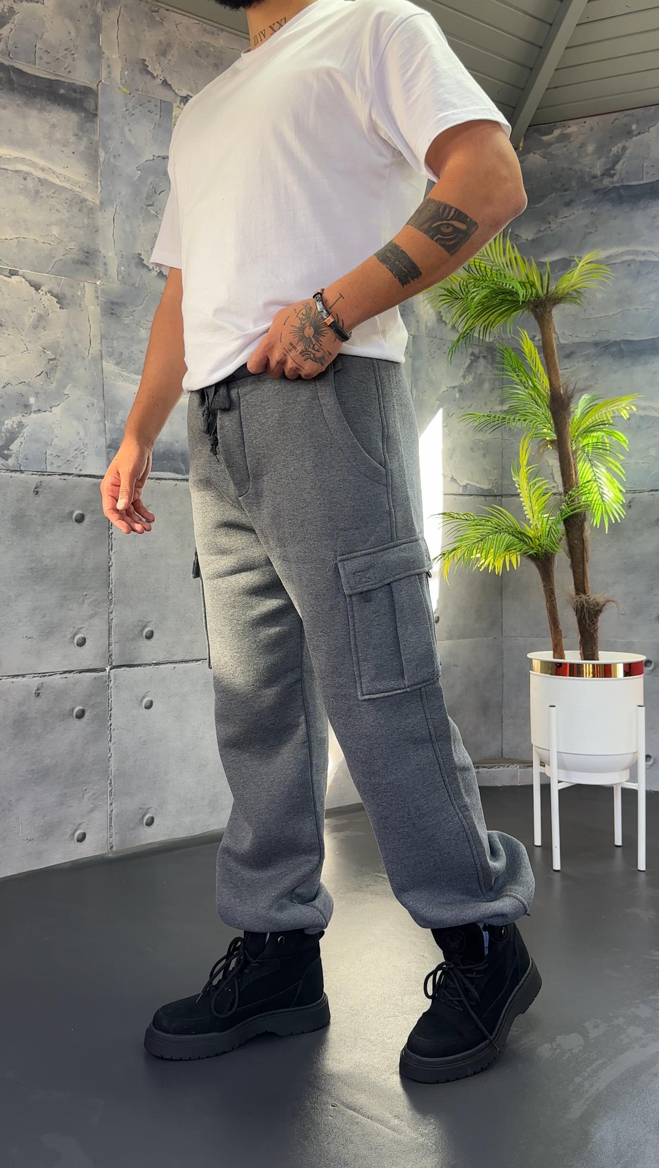 Üç İplik Şardonlu Stoper Paça Eşofman