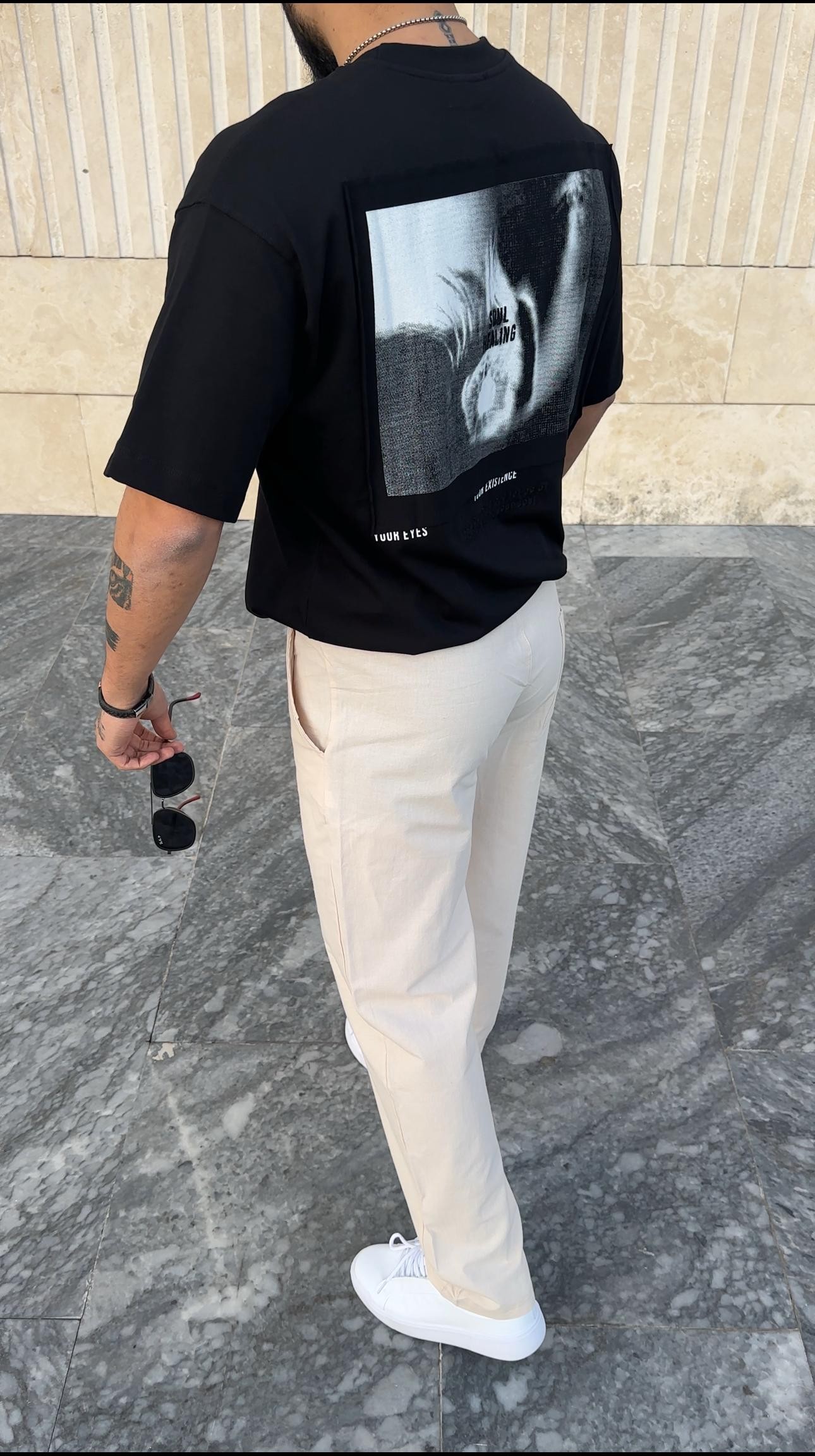 Oversize Nakışlı T shirt