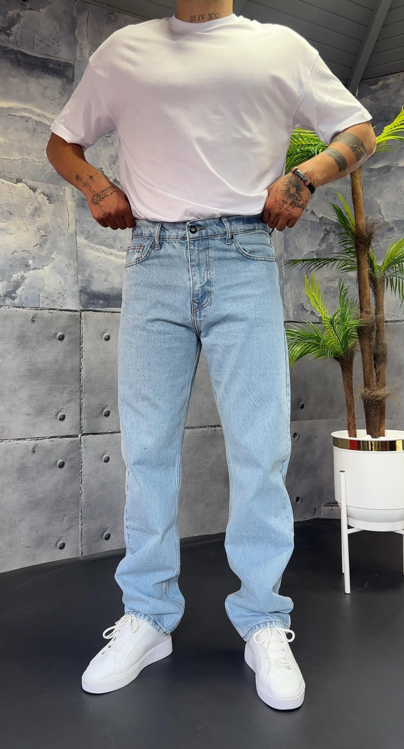 Baggy Kot Pantolon - Mavi