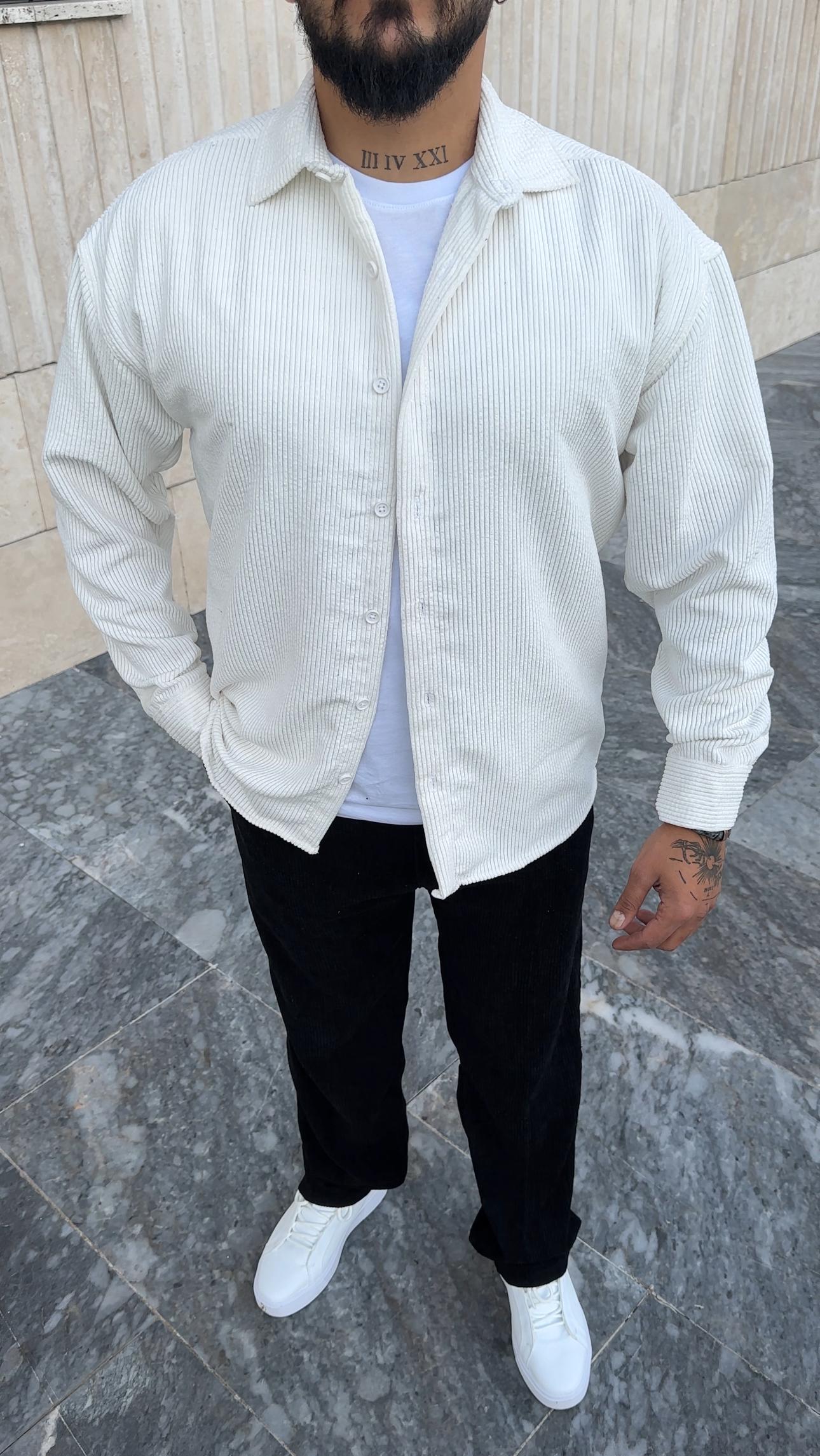 Oversize Kadife Gömlek