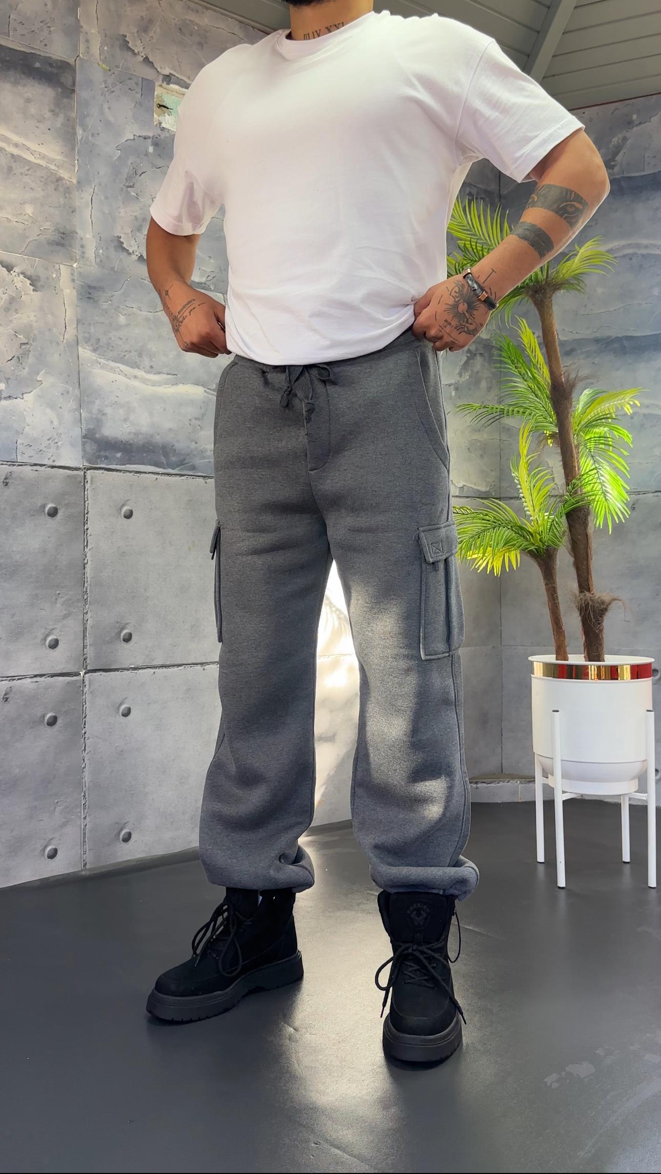 Üç İplik Şardonlu Stoper Paça Eşofman