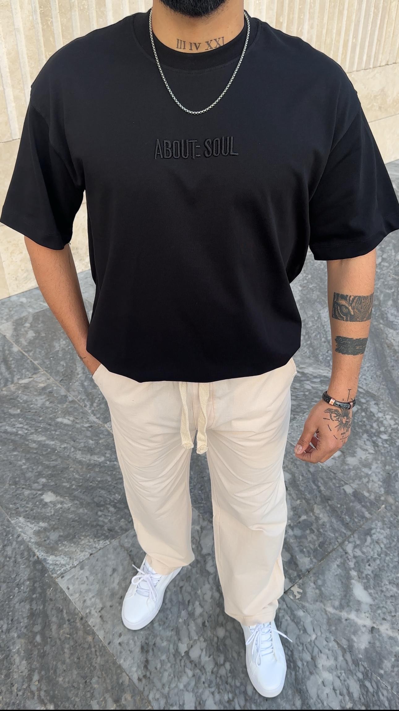 Oversize Nakışlı T shirt