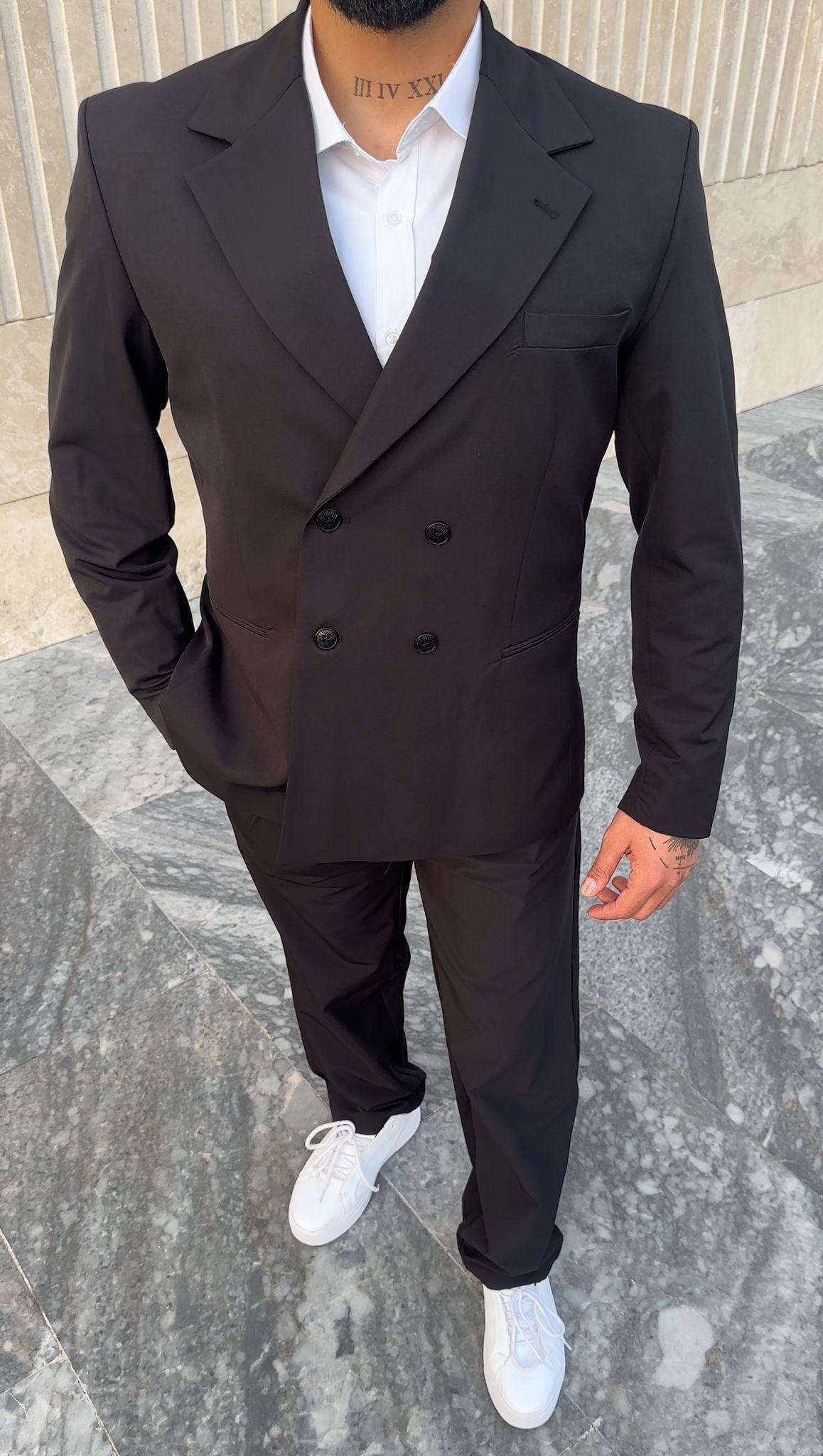 Oversize Kruvaze Takım Elbise