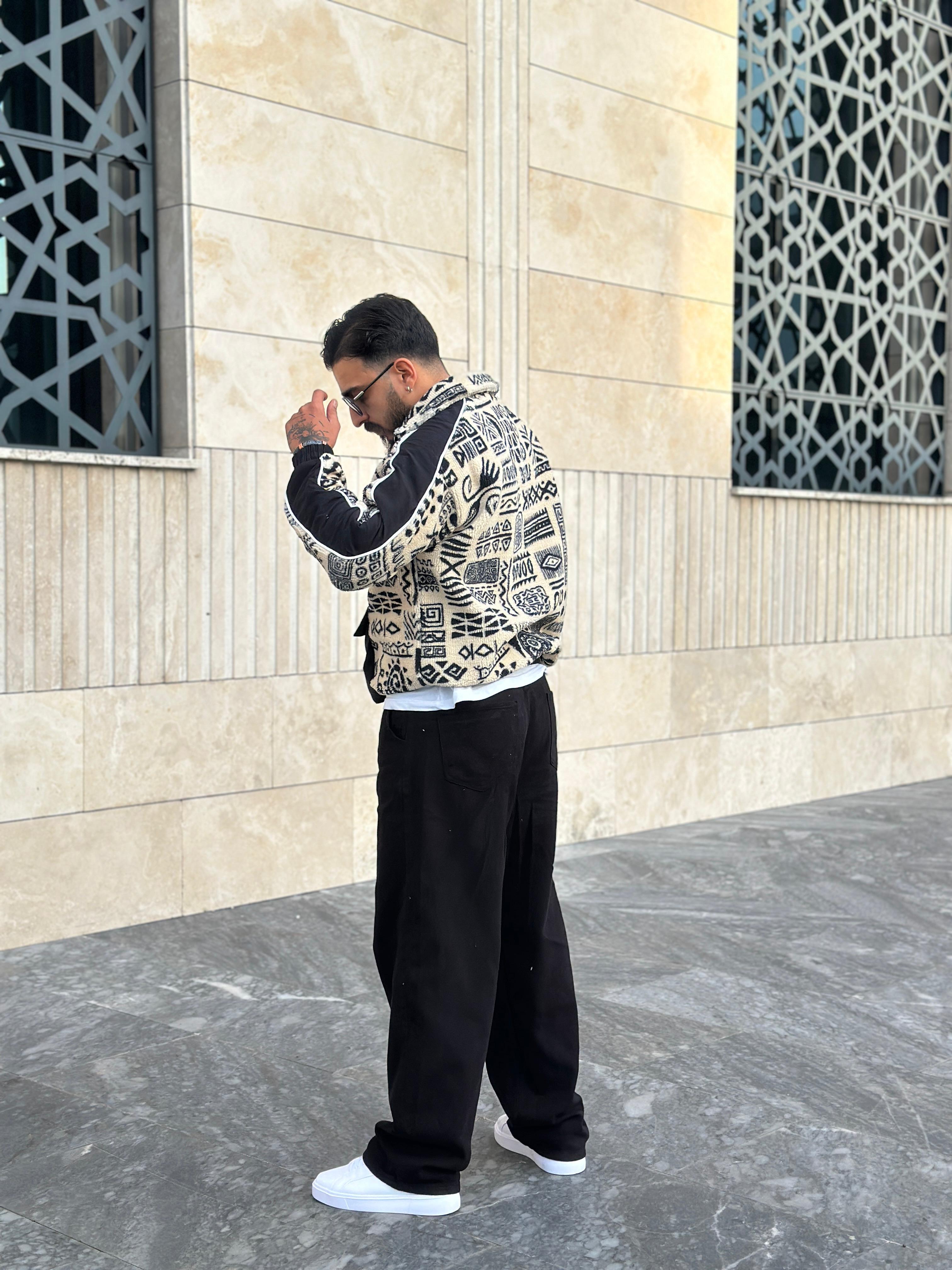 Oversize Kanguru Peluş Sweatshirt