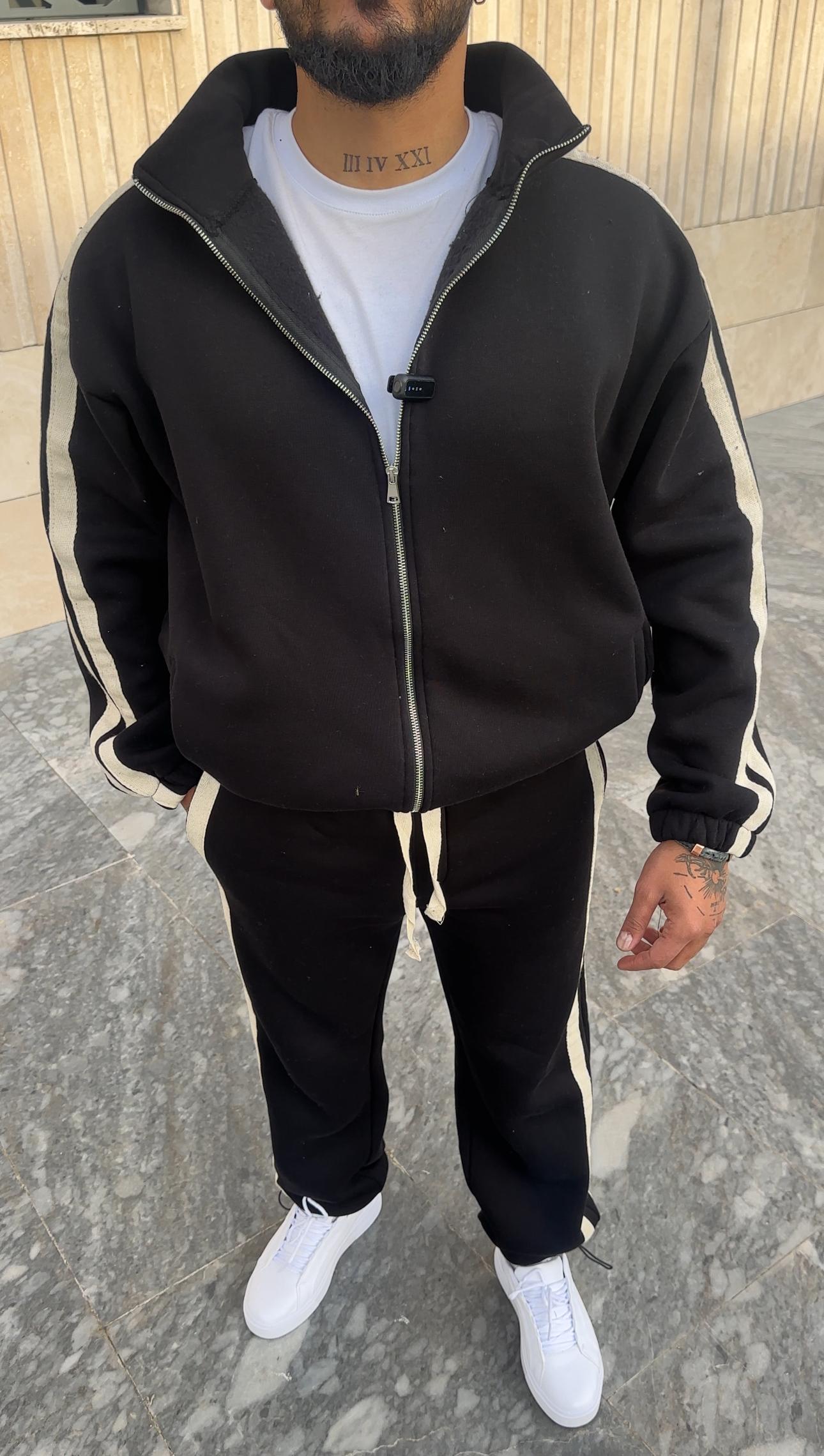 Hasır Şerit Detaylı Eşofman Takımı