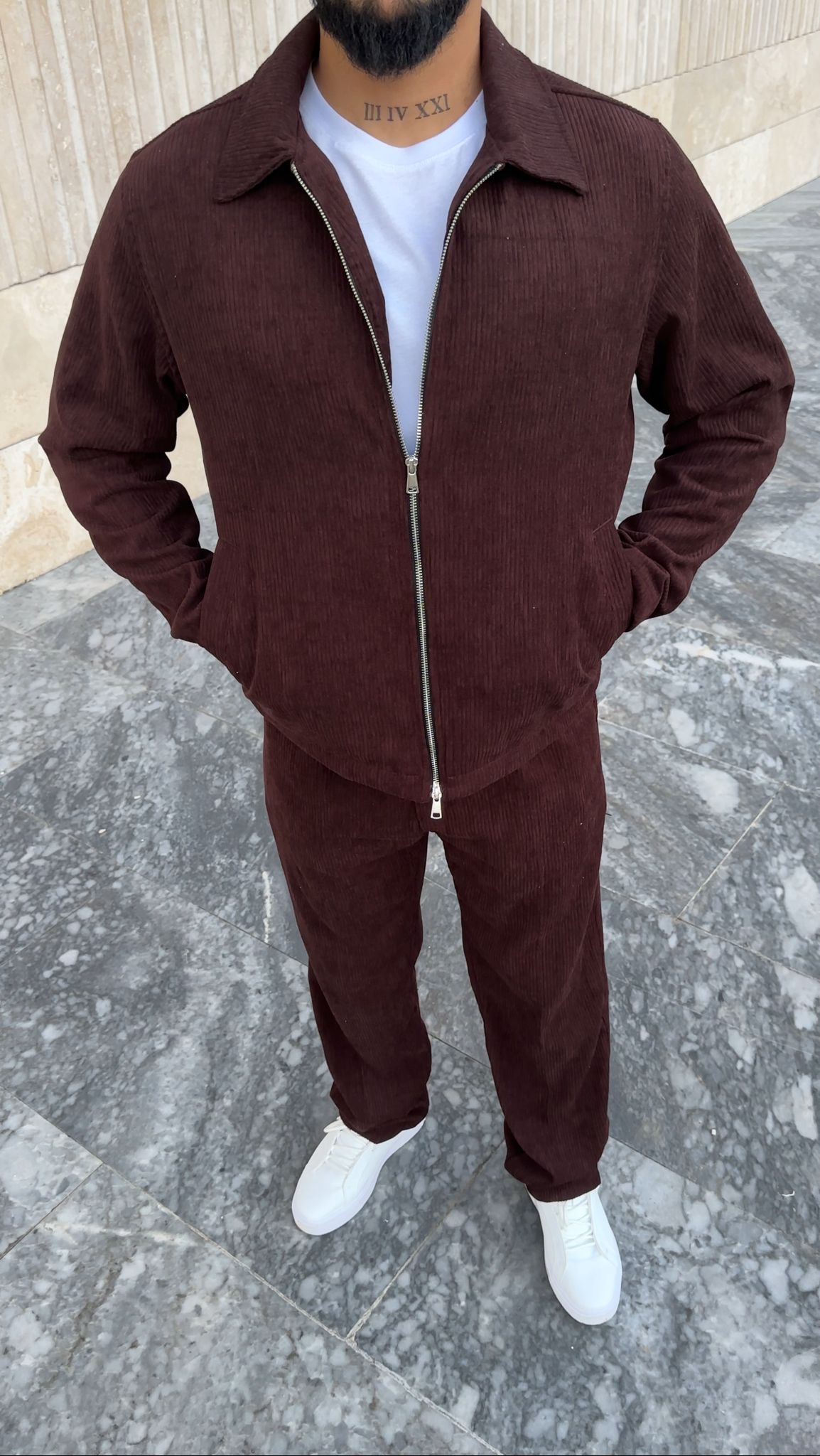 Regular Kalıp Kadife Ceket & Pantolon Takım