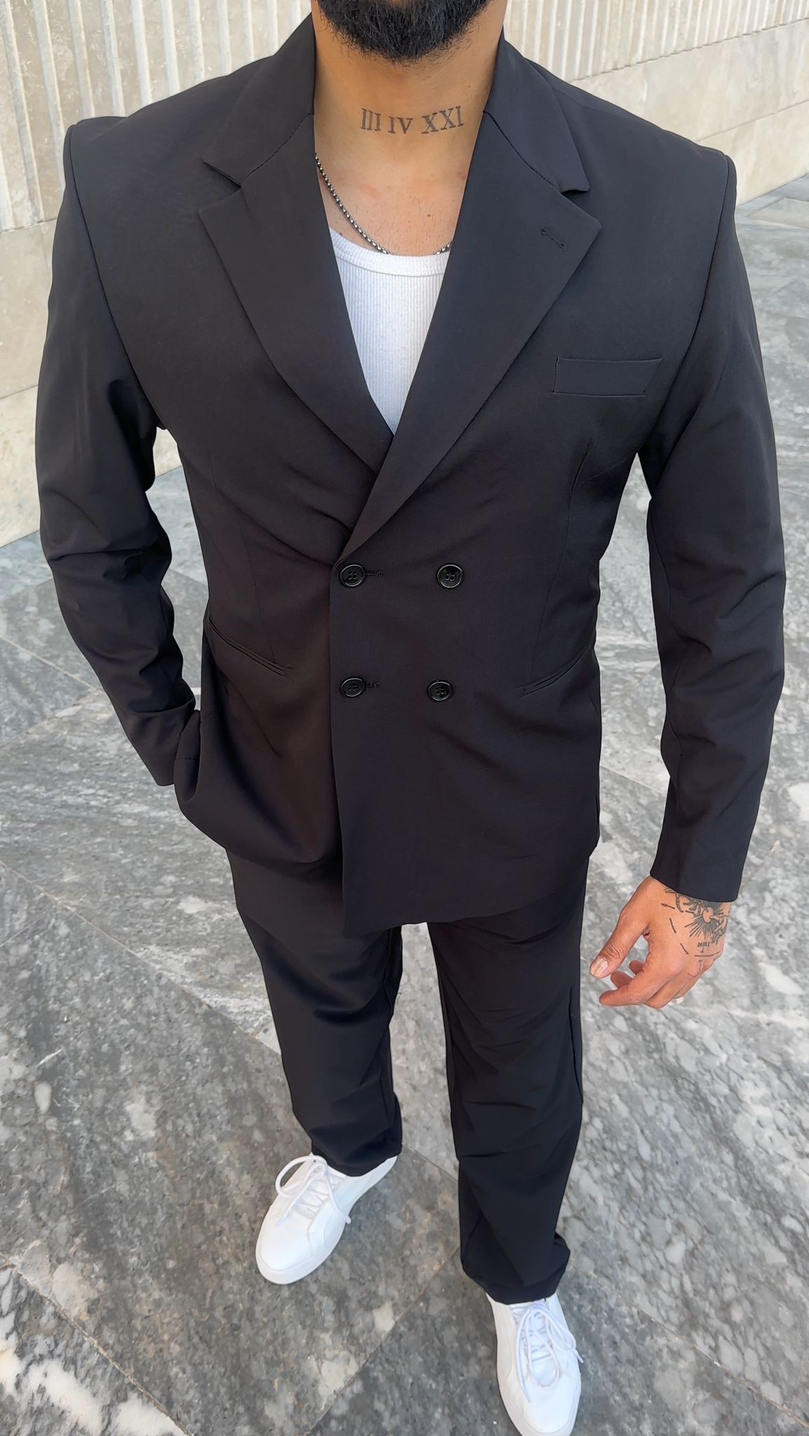 Oversize Kruvaze Takım Elbise