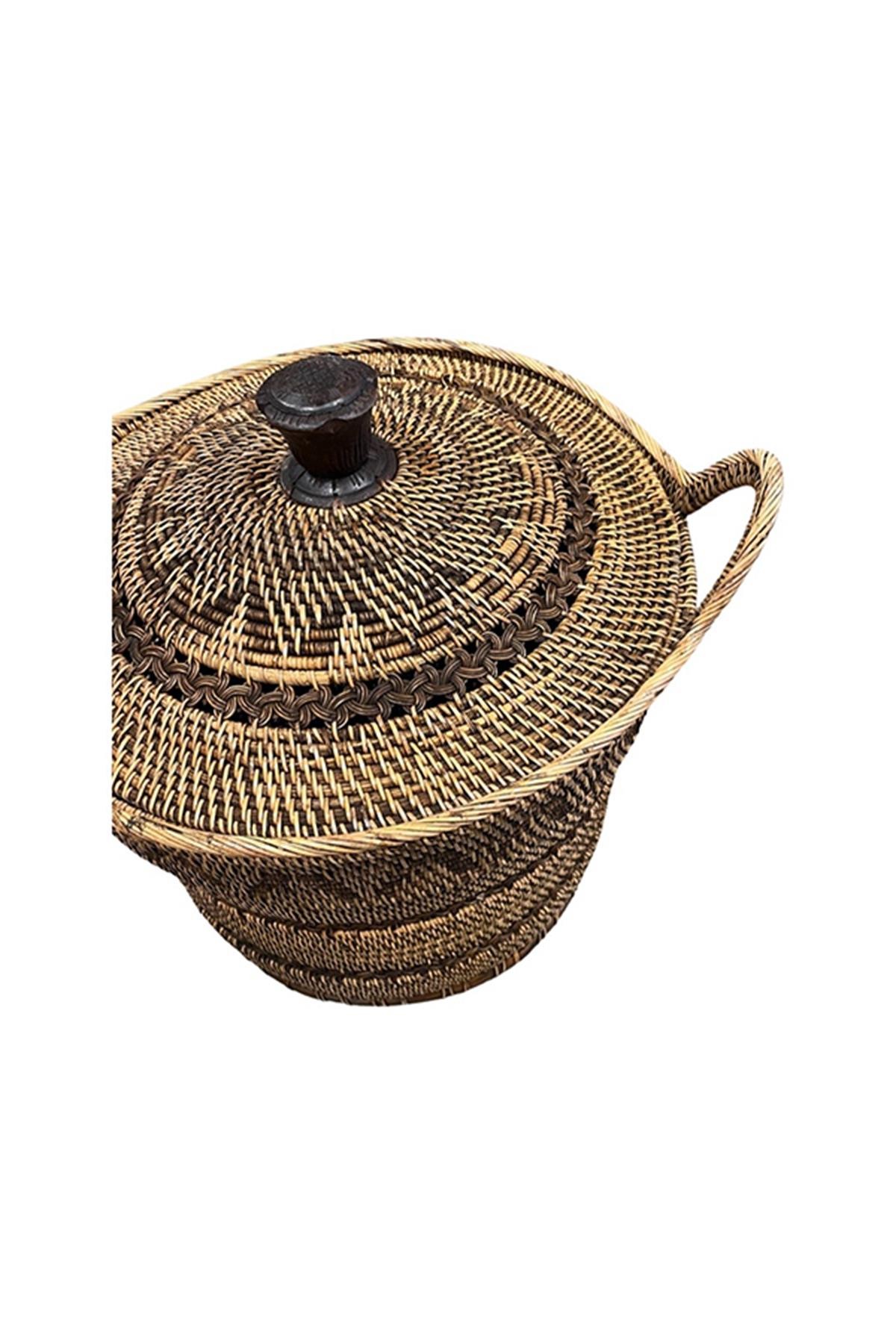Desenli Rattan Sepet