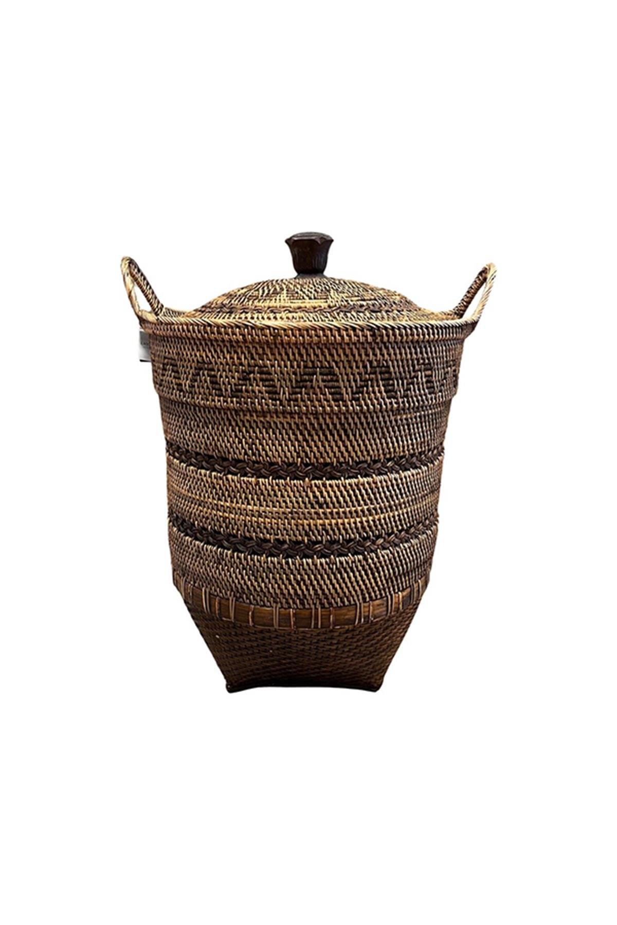 Desenli Rattan Sepet