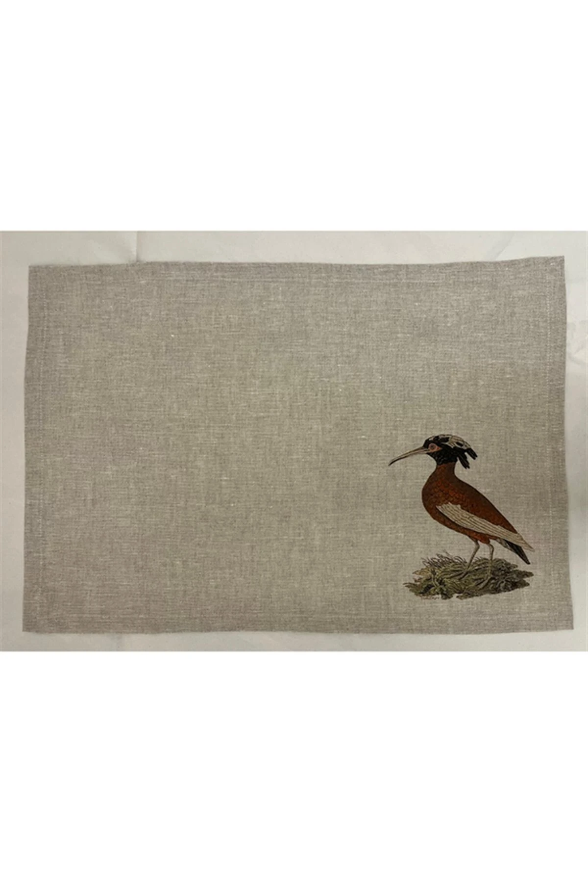 Monot 6'lı Kuş Desenli Keten Amerikan Servis