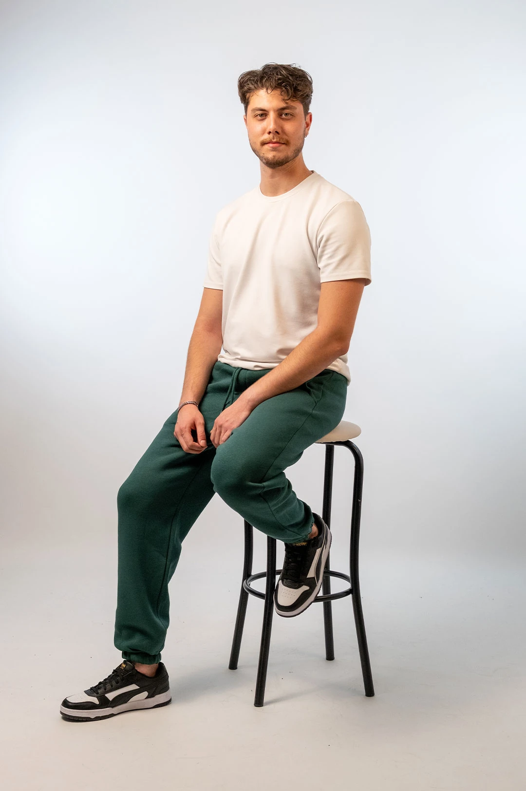 Basic Paça Lastikli Eşofman Alt Nefti