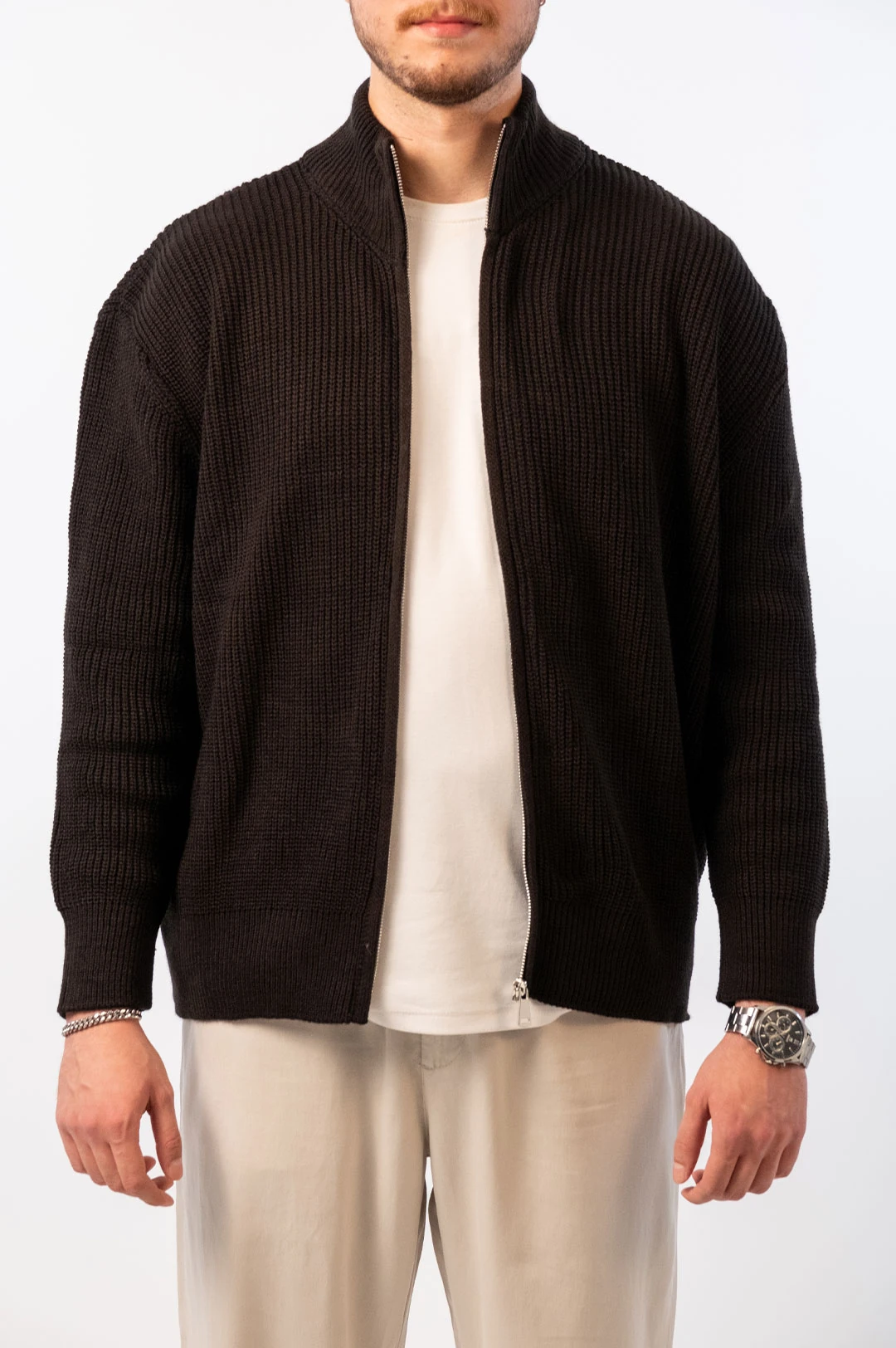 Pamuk Siyah Örgü Ceket