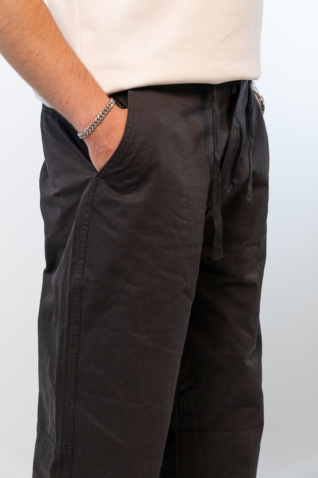 Yıkamalı Gabardin Baggy Pantolon