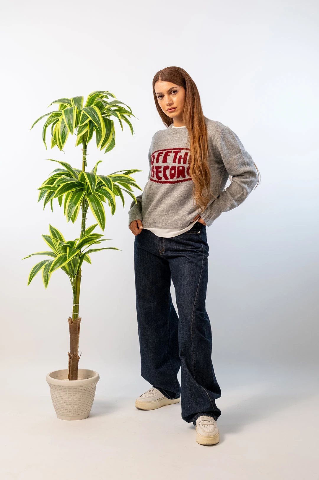 Yüksek Bel Baggy Kot Pantolon Lacivert