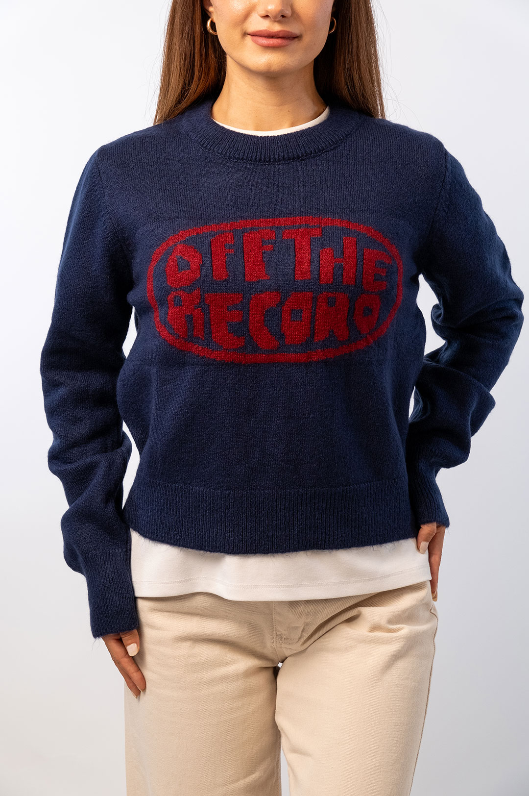 Off The Record Yazılı Bisiklet Yaka Triko Kazak