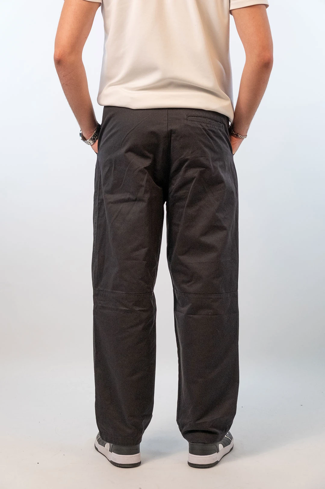 Yıkamalı Gabardin Baggy Pantolon