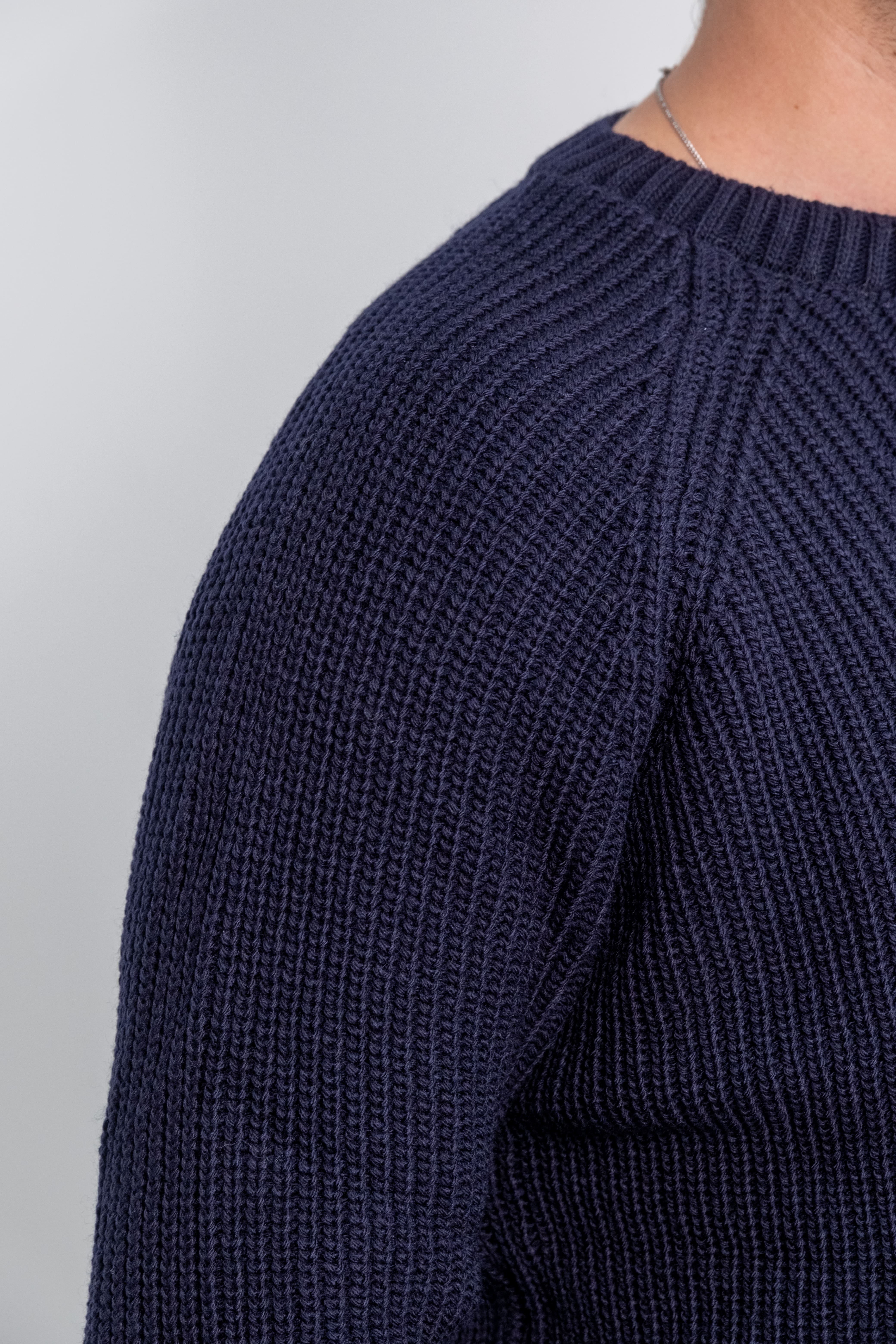 Pamuk Lacivert Örgü Kazak