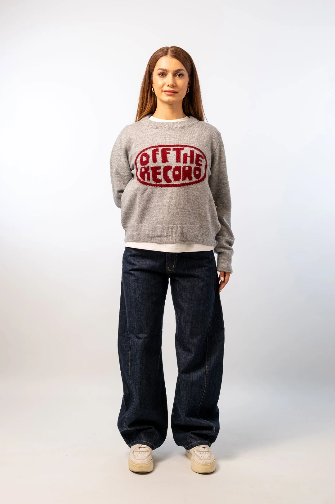 Off The Record Yazılı Bisiklet Yaka Triko Kazak