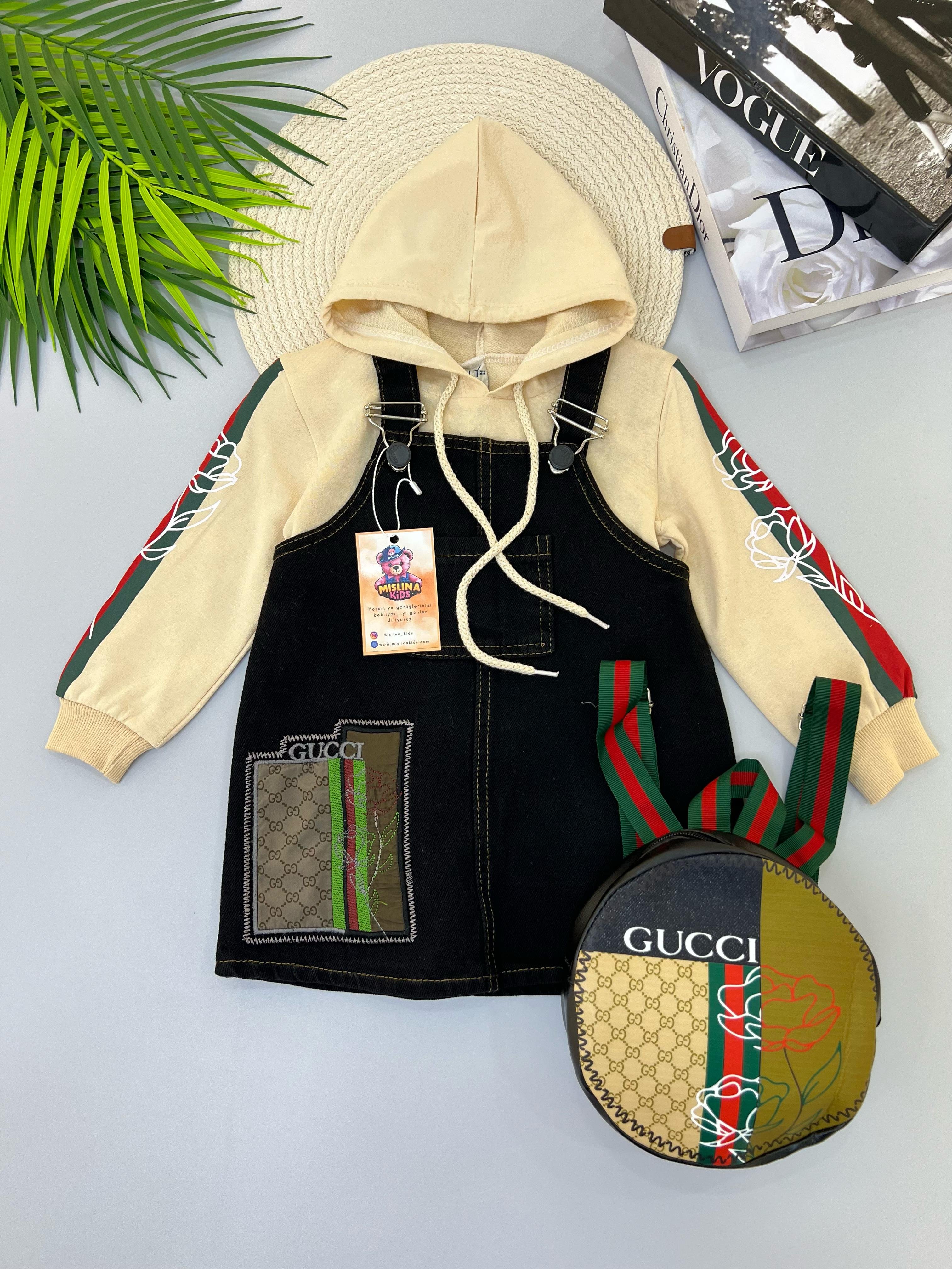 GUCCİ Kot Jile & Kapüşonlu Sweat Kombini