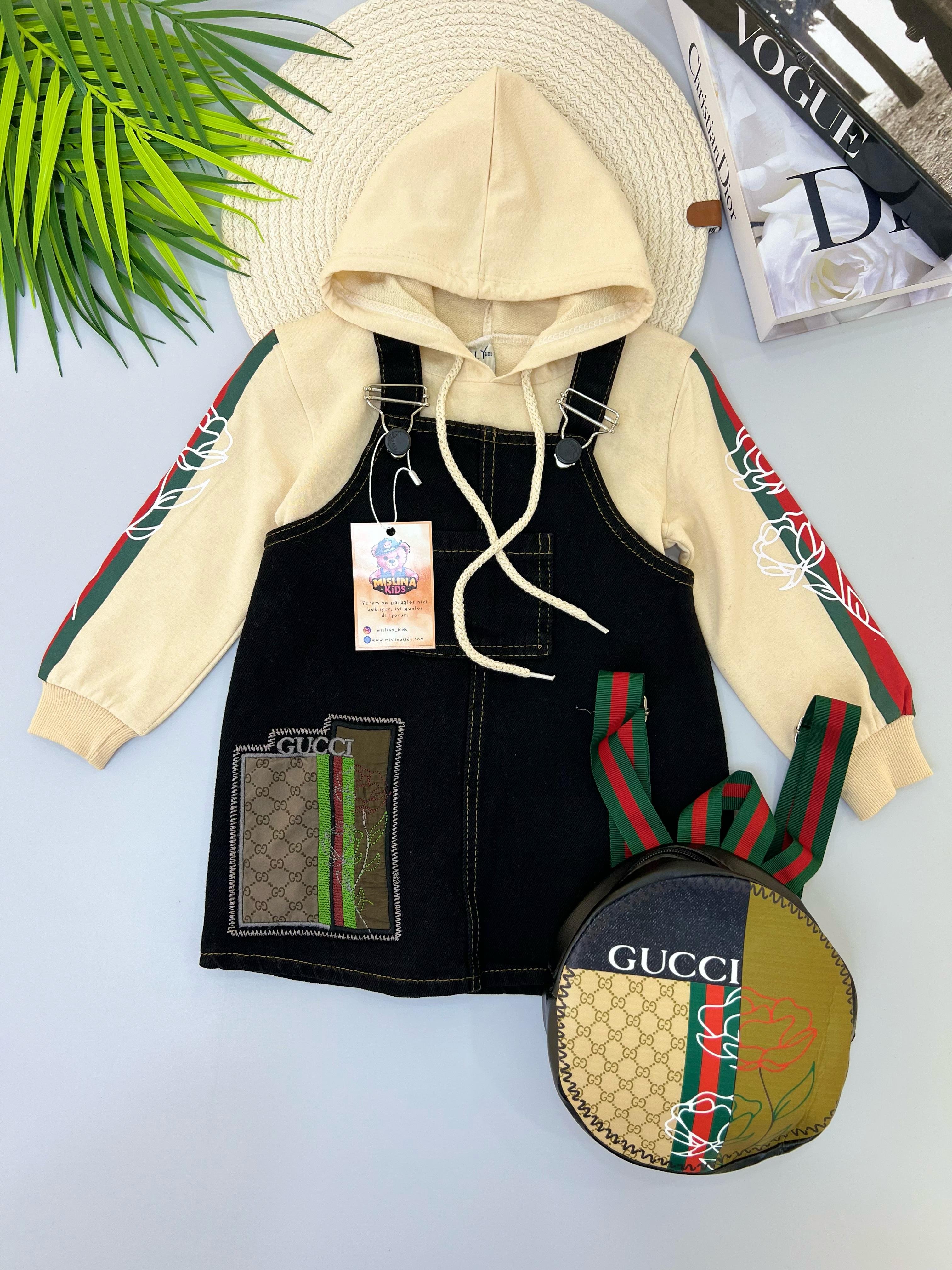 GUCCİ Kot Jile & Kapüşonlu Sweat Kombini