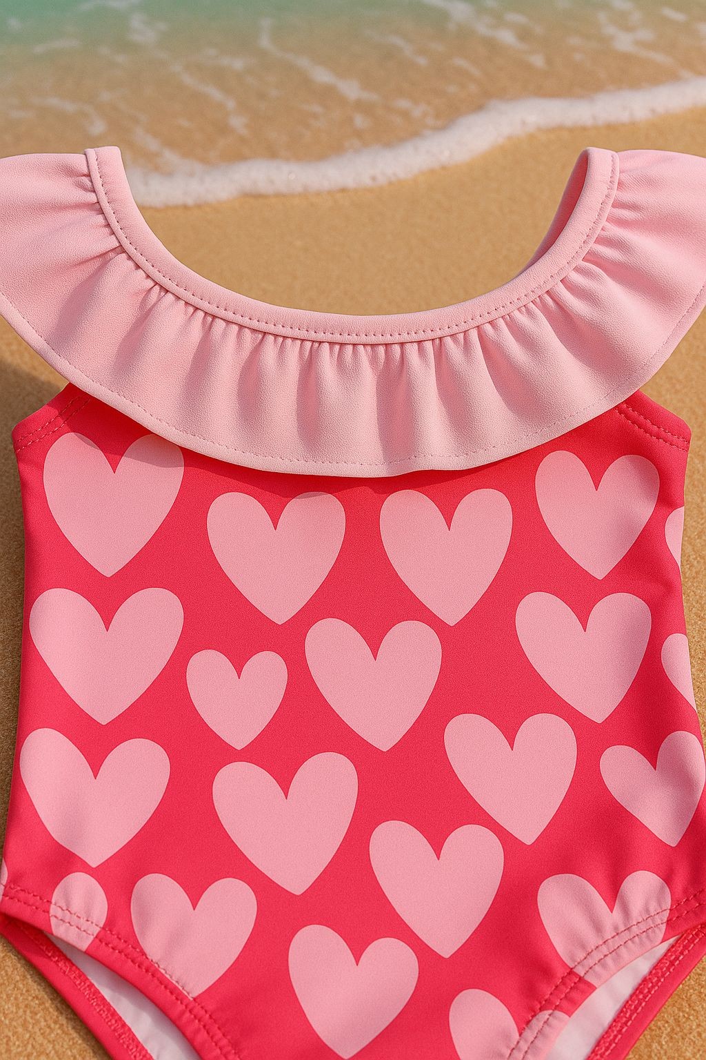 Daisy Kız Çocuk Mayo – Minnie Mouse Desenli Fırfırlı Model (3-10 Yaş)