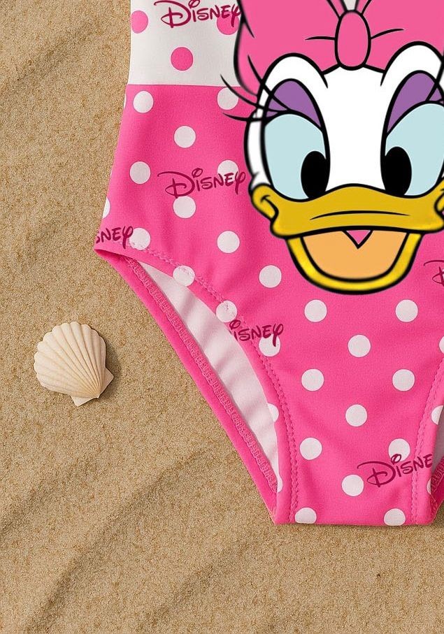 Daisy Kız Çocuk Mayo – Minnie Mouse Desenli Düz Askılı Model (3-10 Yaş)