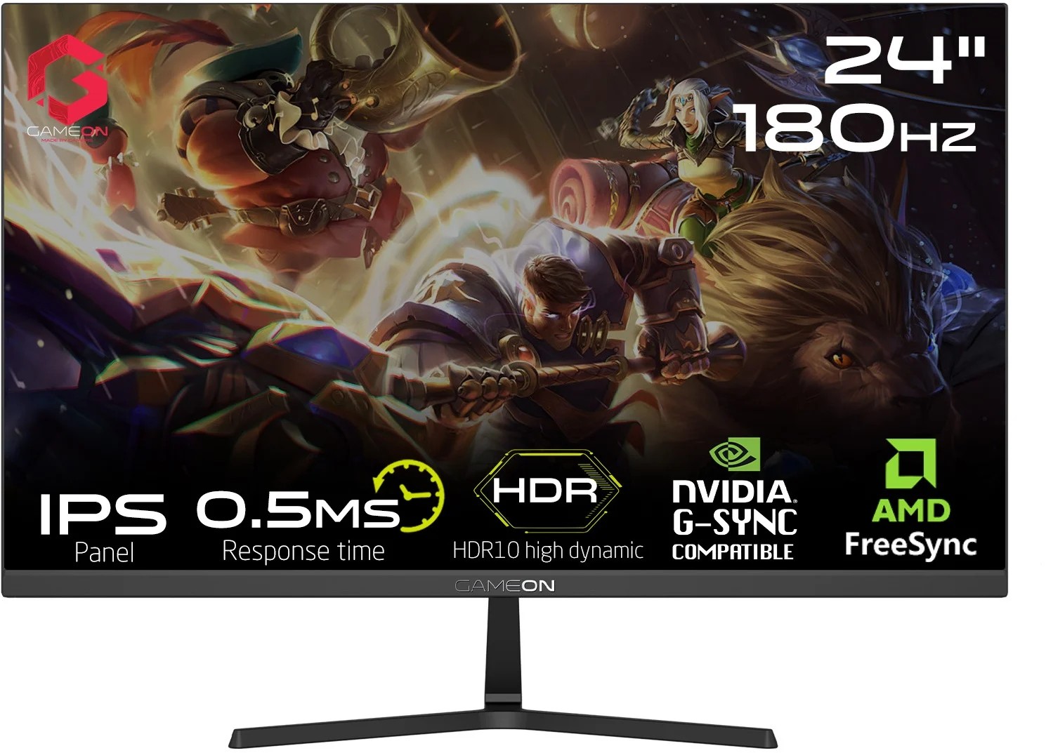 GAMEON 24" GOPS24180IPS 0.5ms 180Hz HDMI,DisplayPort Adaptive Sync Gaming Monitör