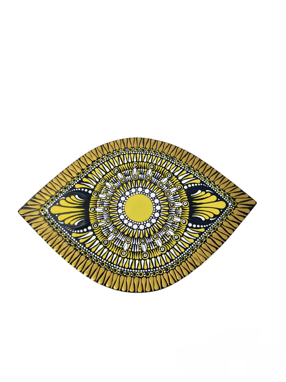 Altın Bakış El Boyaması Nazar Duvar Panosu