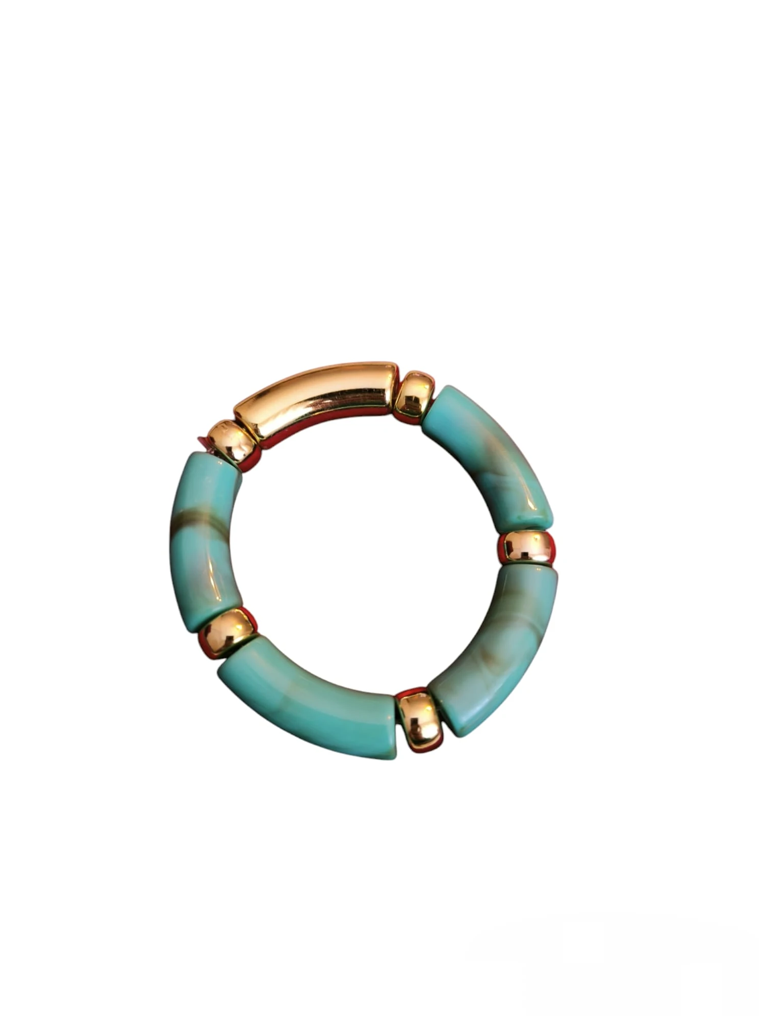 Turkuaz Kemik Lastikli Bilezik