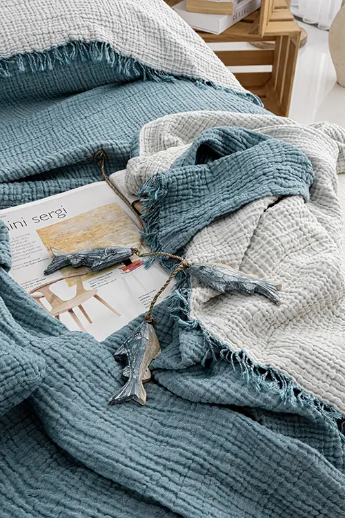 Tek Kişilik Müslin Yatak Örtüsü