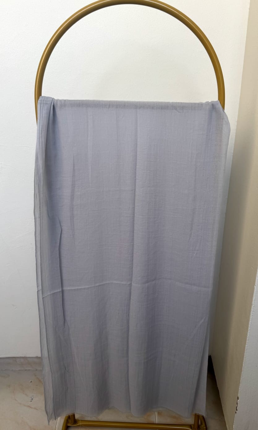 Dubai Premium Şal - 100 x 195 cm - Gümüş Gri
