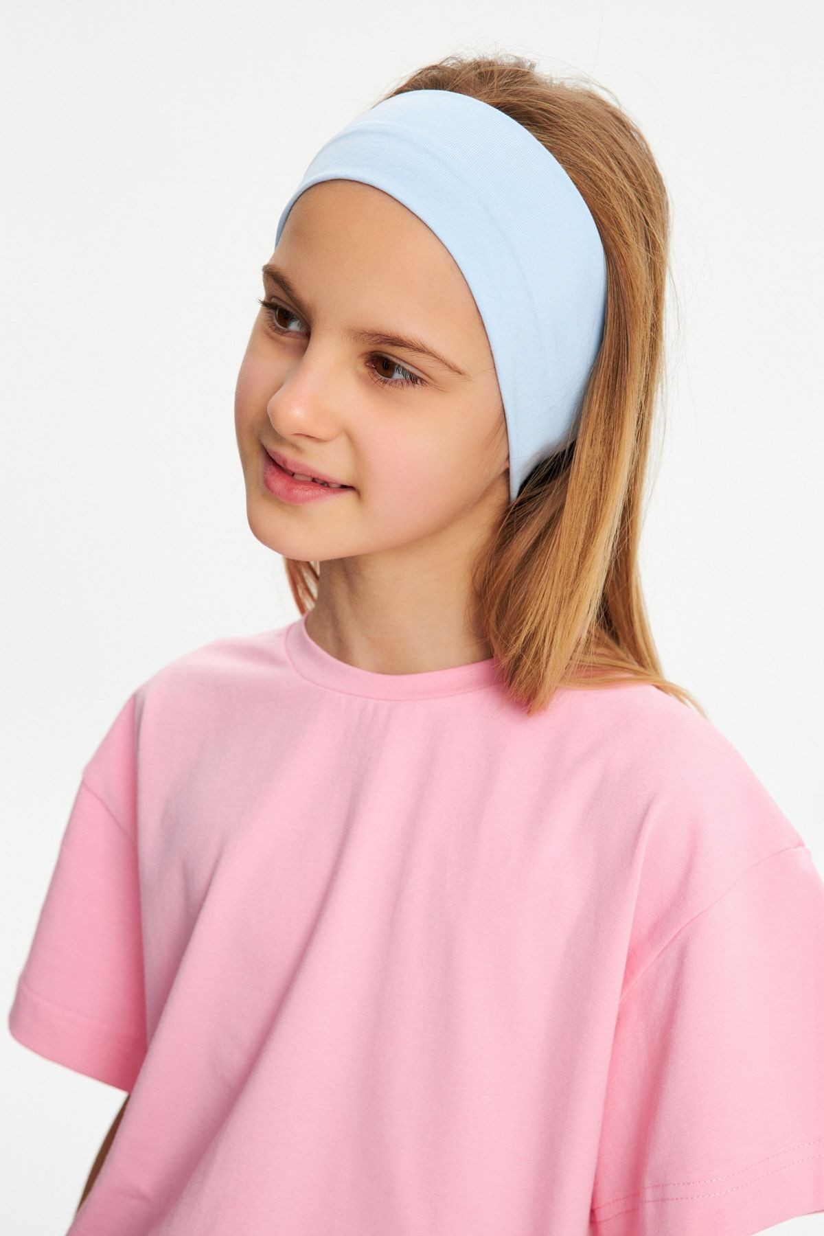 Kız %100 Pamuklu Penye Şort T-shirt Bandana 3^lü Alt Üst Takım -spor Rahat Koleksiyon 20