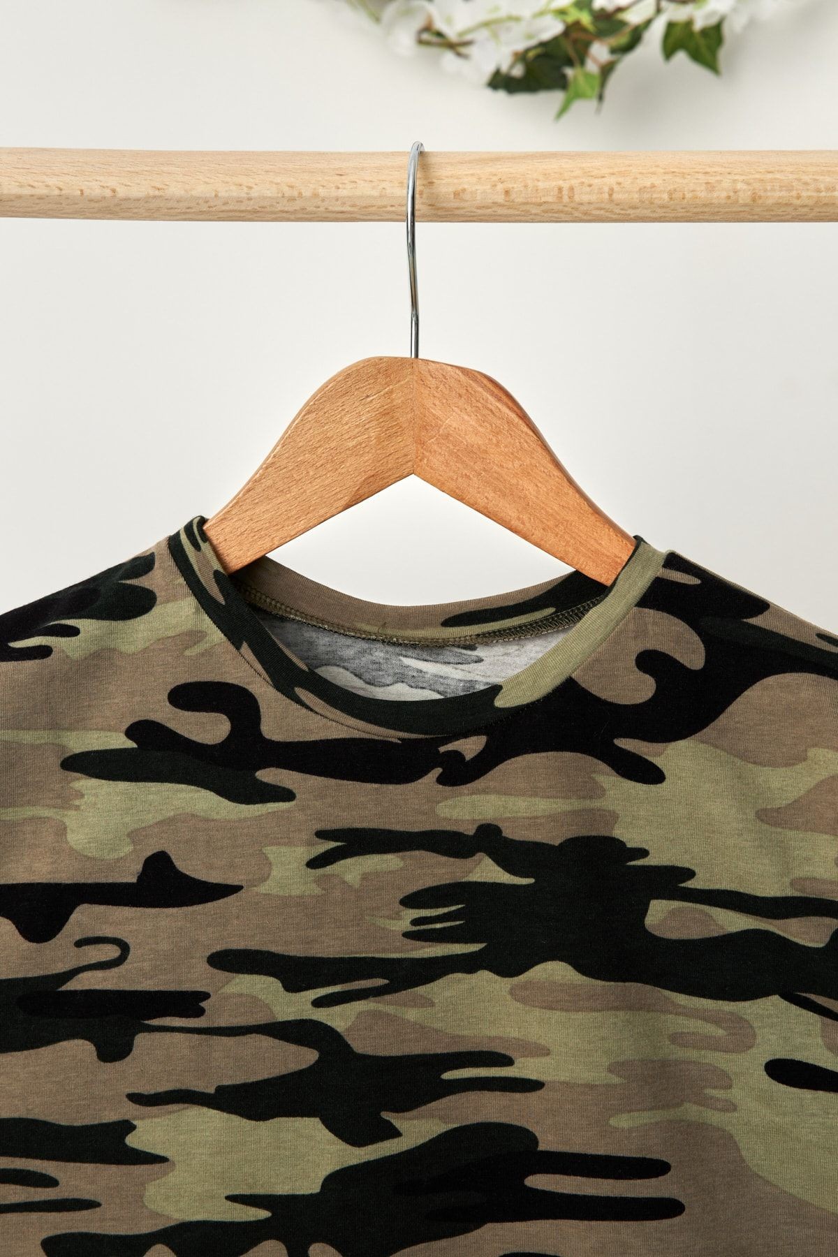 Kız  Pamuklu Penye T-shirt Bandana 2li Takım