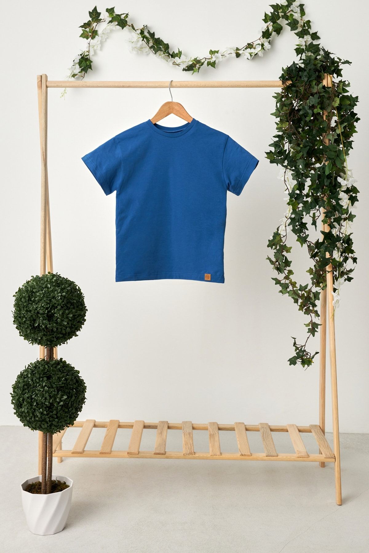 Kız Çocuk Kısa Kollu Bisiklet Yaka Terletmez, Yumuşak Rahat %100 Pamuklu Penye T-shirt