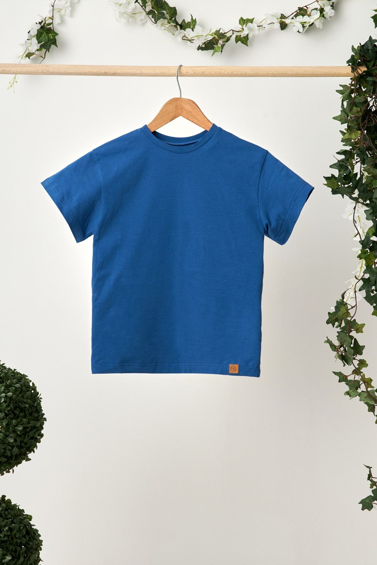 Kız Çocuk Kısa Kollu Bisiklet Yaka Terletmez, Yumuşak Rahat %100 Pamuklu Penye T-shirt