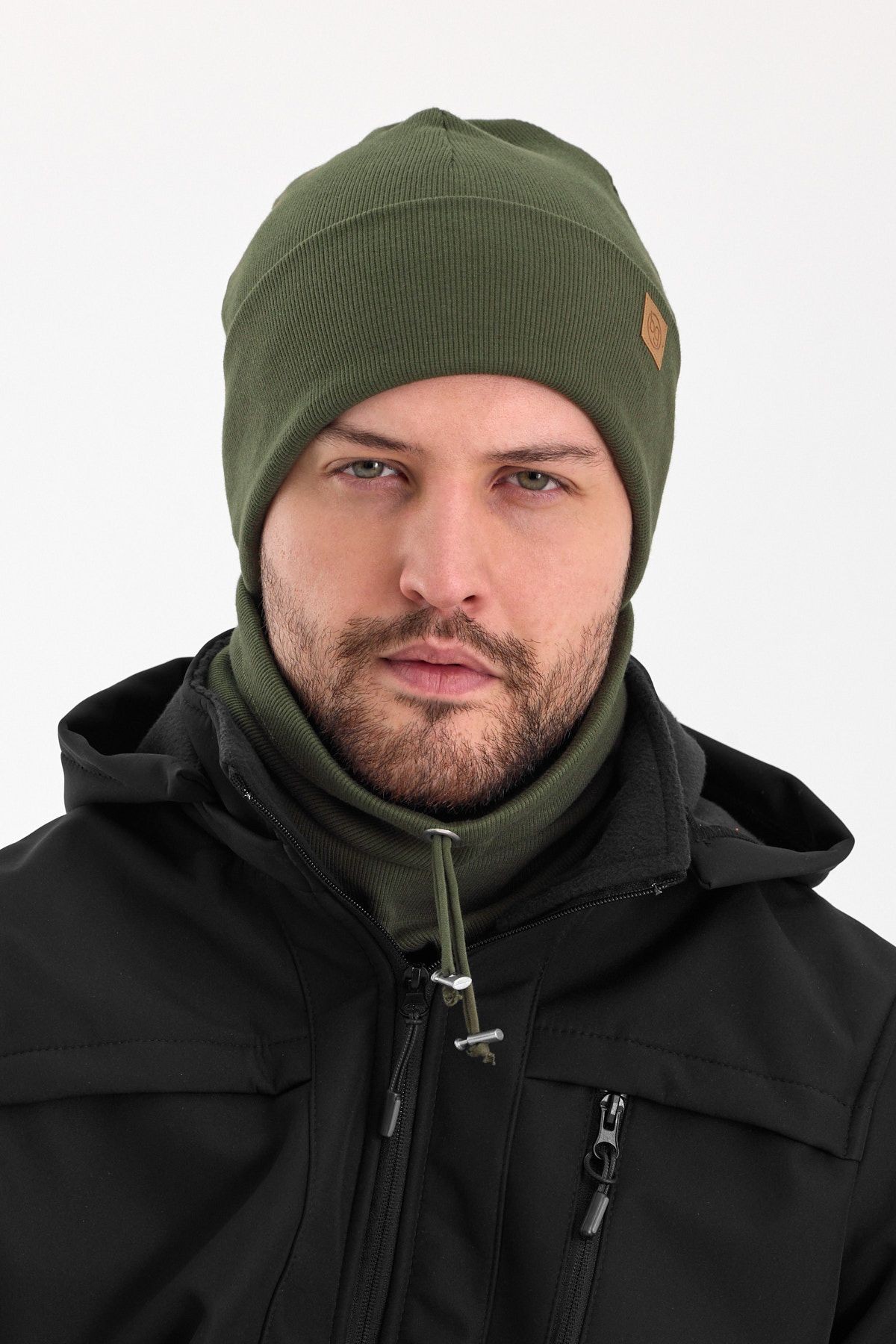 Erkek Balıkçı Style Pamuklu Kaşkorse, Terletmez, Ultra Hafif, Yumuşak Bere Boyunluk Takım